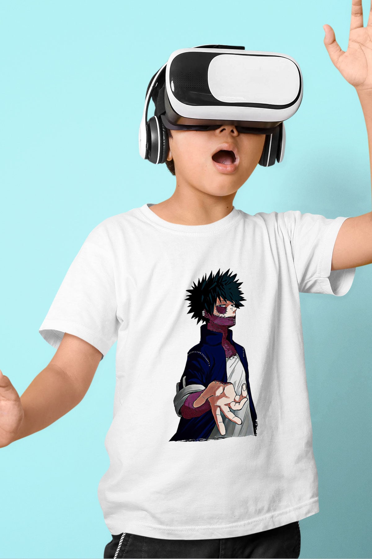 Dabi Baskılı Beyaz Unisex Beyaz Çocuk Tişört - Tshirt
