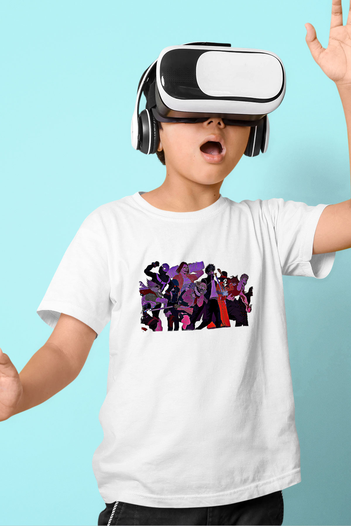Dabi Baskılı Beyaz Unisex Beyaz Çocuk Tişört - Tshirt