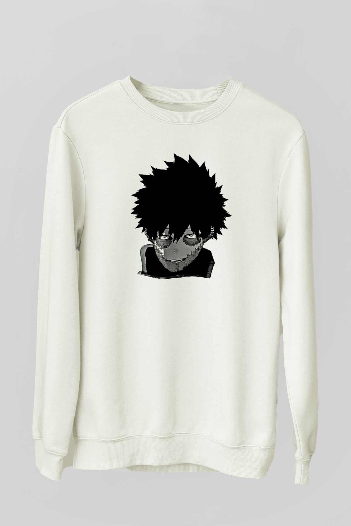 Dabi Baskılı Beyaz Unisex Sweatshirt