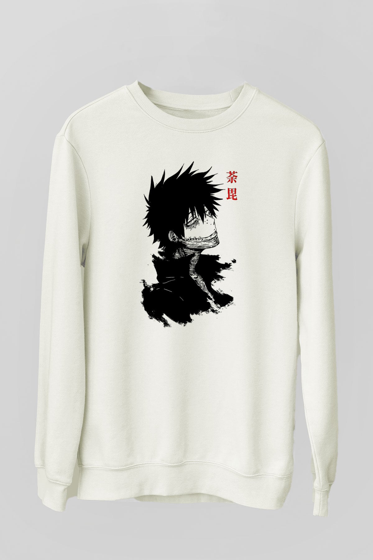 Dabi Baskılı Beyaz Unisex Sweatshirt