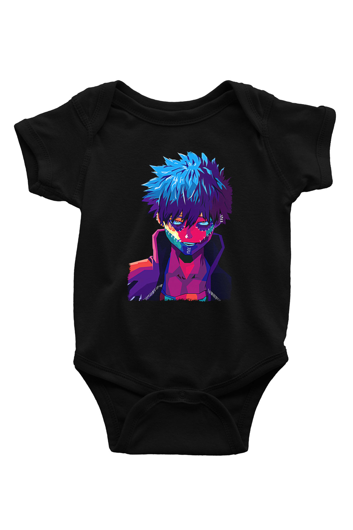 Dabi Baskılı Unisex Siyah Bebek Body - Zıbın