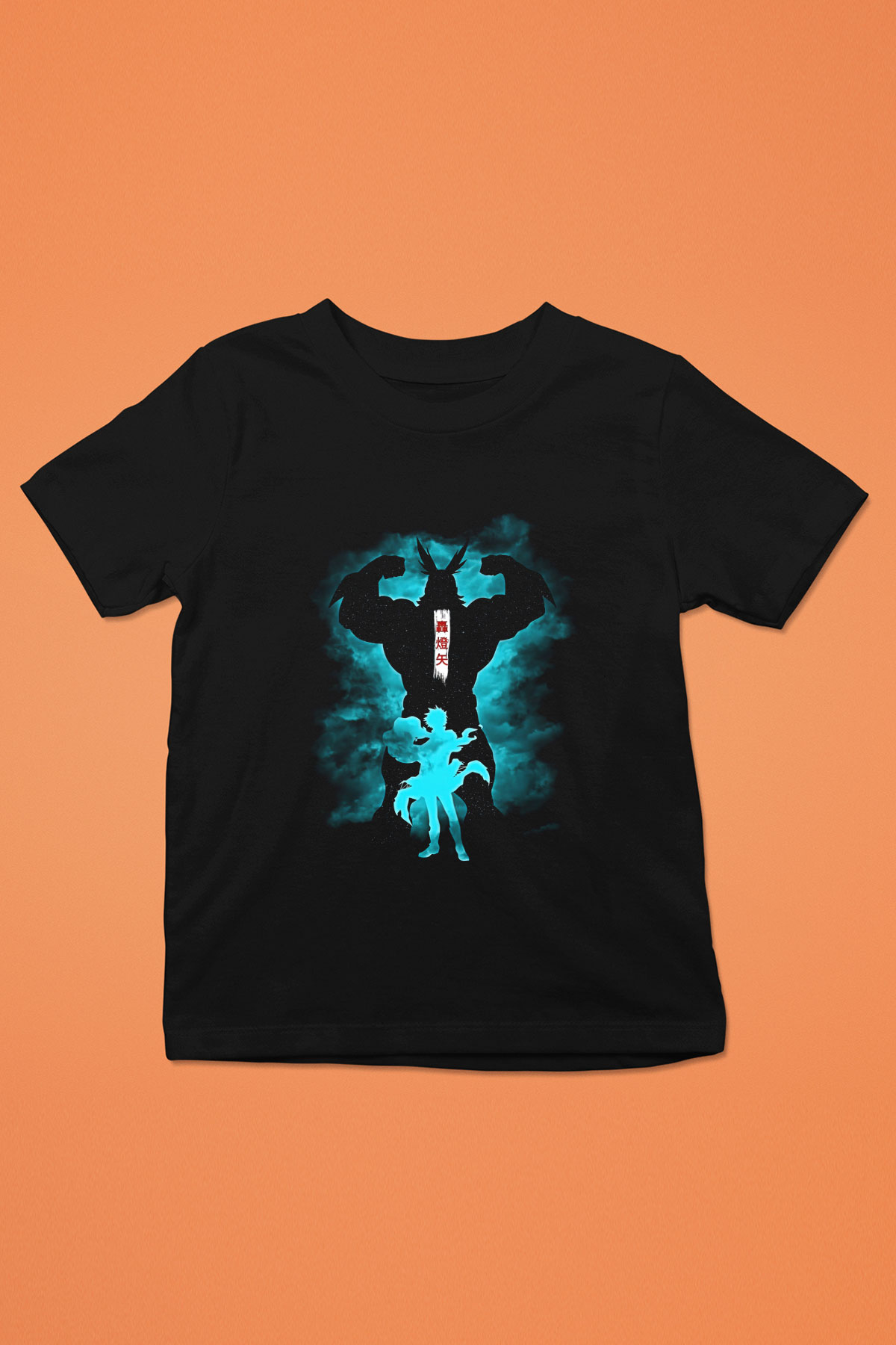 Dabi Baskılı Unisex Siyah Çocuk Tişört - Tshirt