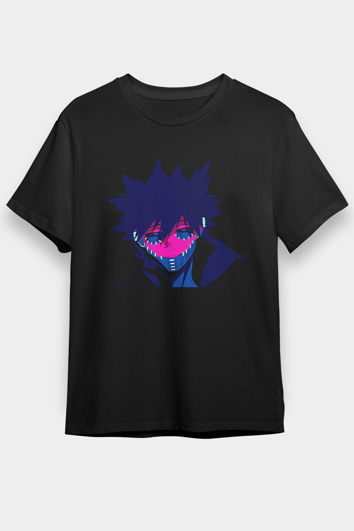 Dabi Baskılı Unisex Siyah Tişört - Tshirt