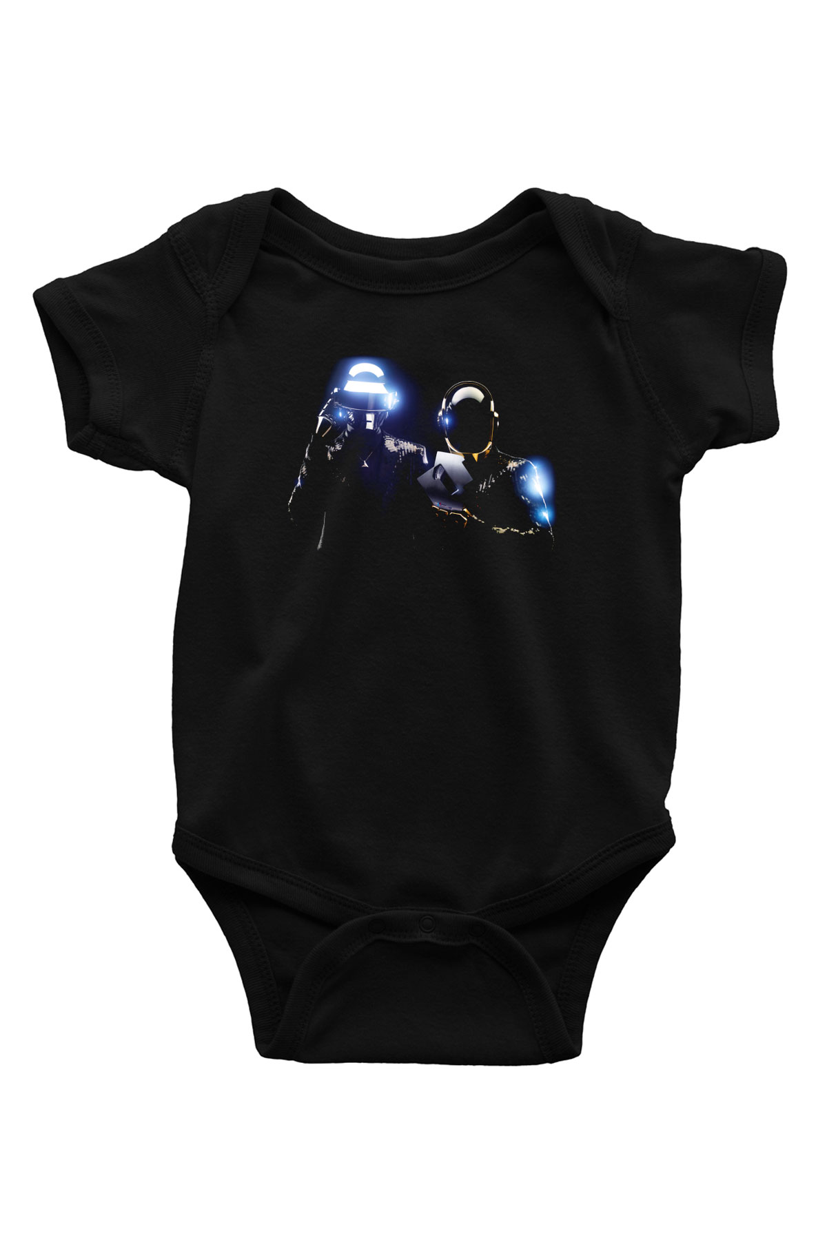 Daft Punk Baskılı Siyah Bebek Body - Zıbın