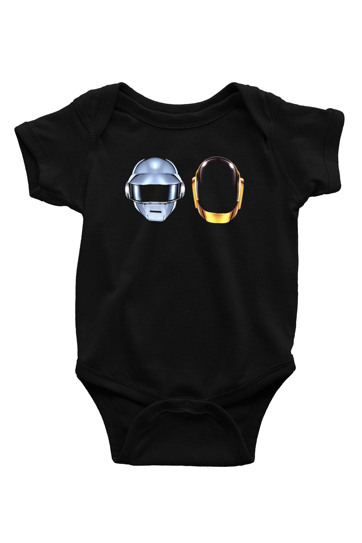 Daft Punk Baskılı Siyah Bebek Body - Zıbın