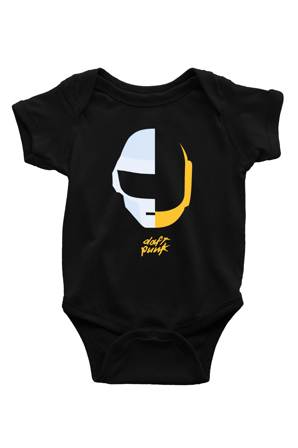Daft Punk Baskılı Siyah Bebek Body - Zıbın