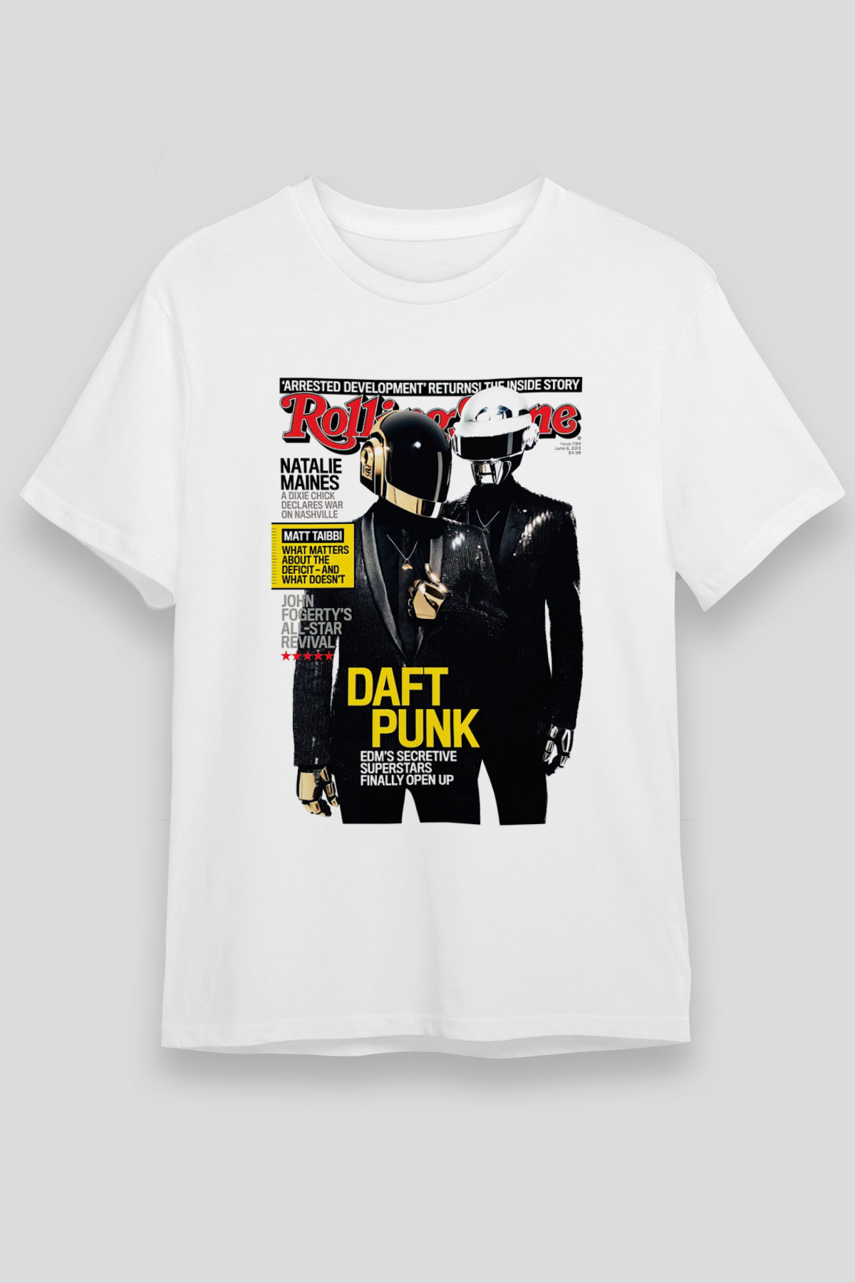 Daft Punk Beyaz Unisex Tişört T-Shirt - TişörtFabrikası