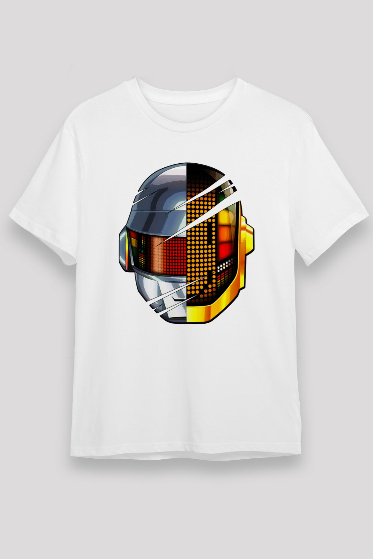 Daft Punk Beyaz Unisex Tişört T-Shirt - TişörtFabrikası