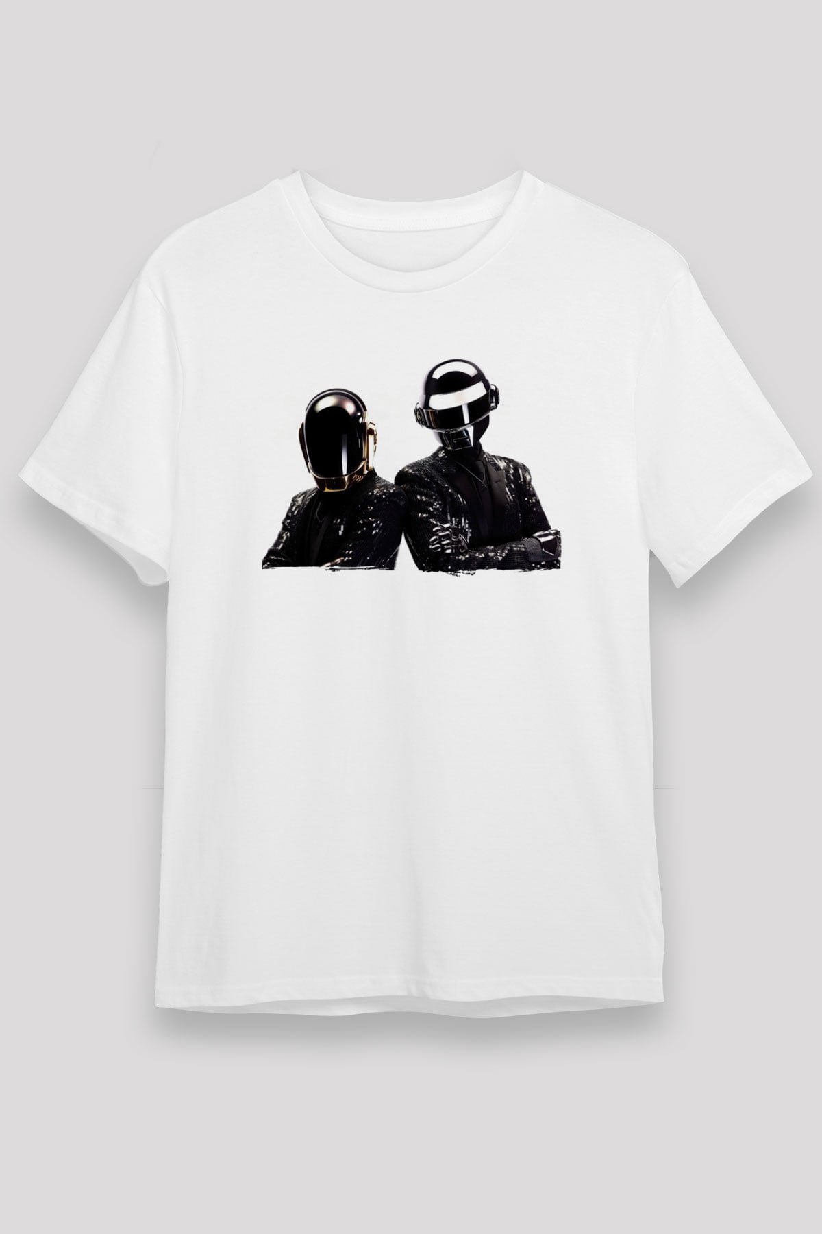 Daft Punk Beyaz Unisex Tişört T-Shirt - TişörtFabrikası
