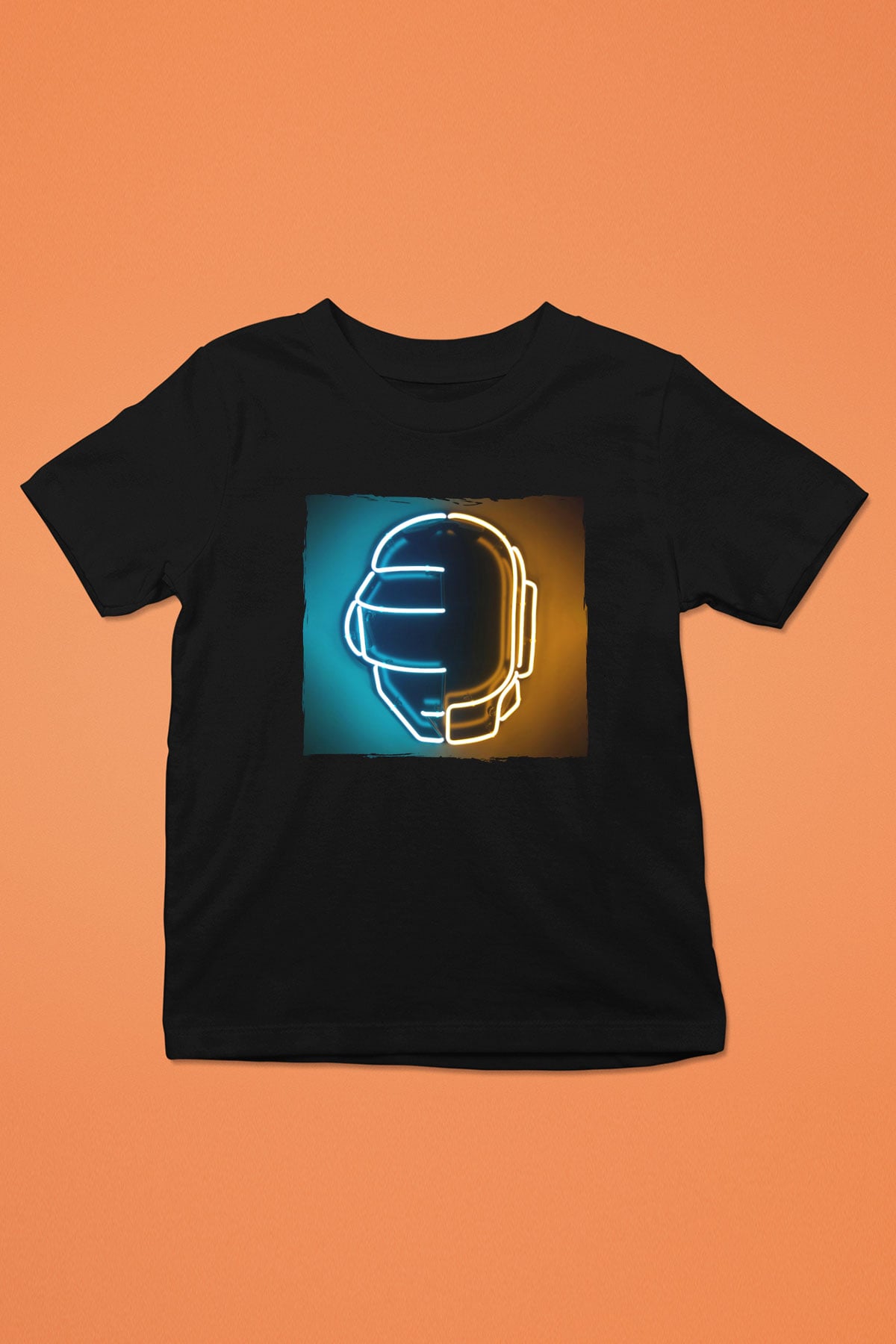 Daft Punk Siyah Unisex Çocuk Tişört