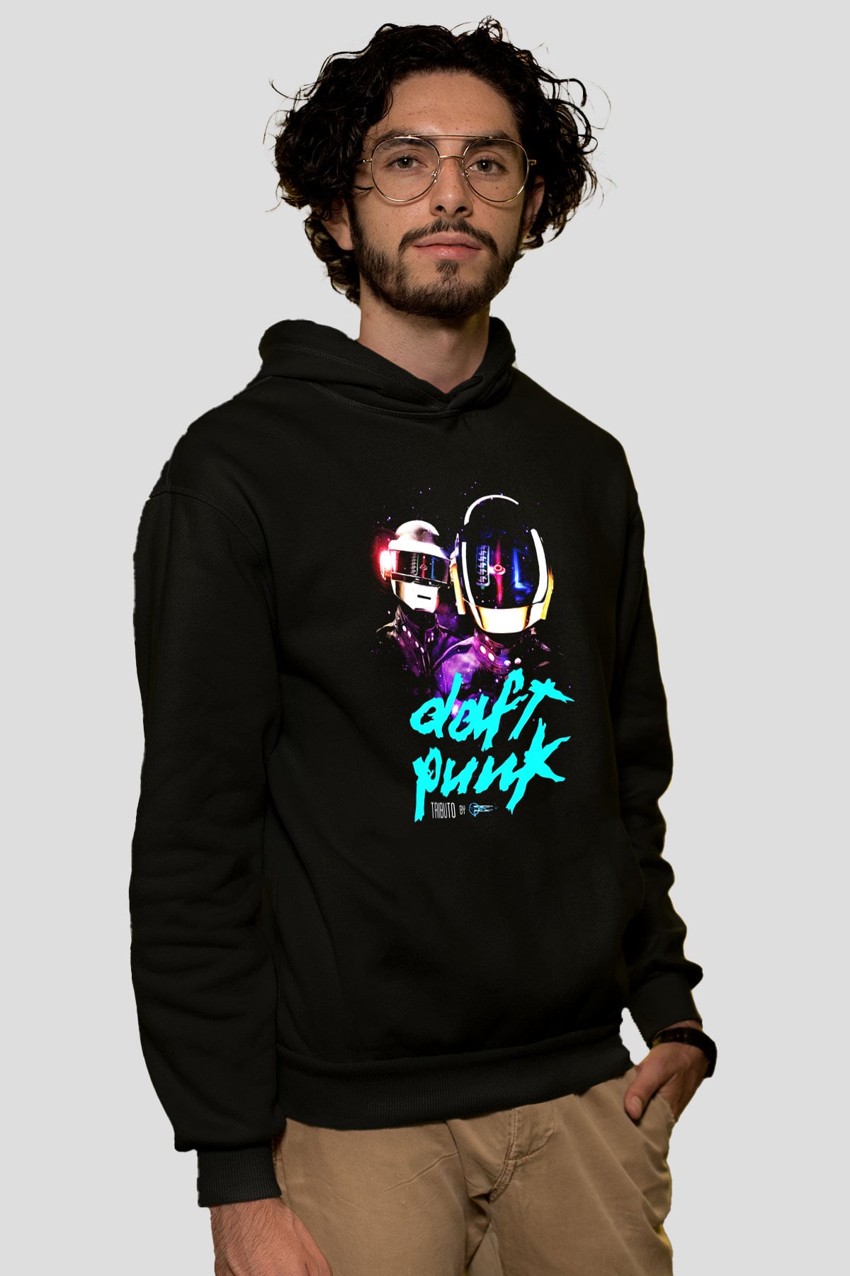 Daft Punk Siyah Unisex Hoodie