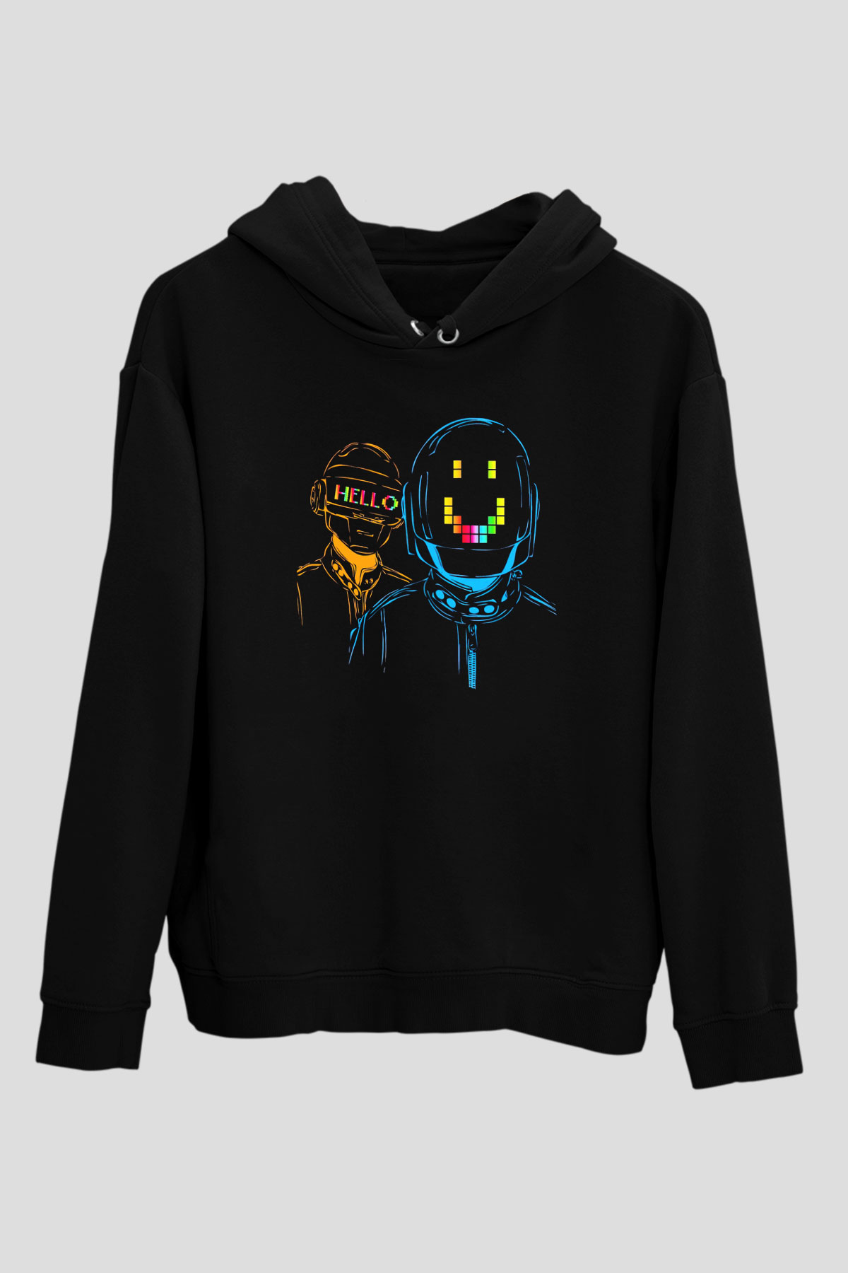 Daft Punk Siyah Unisex Hoodie