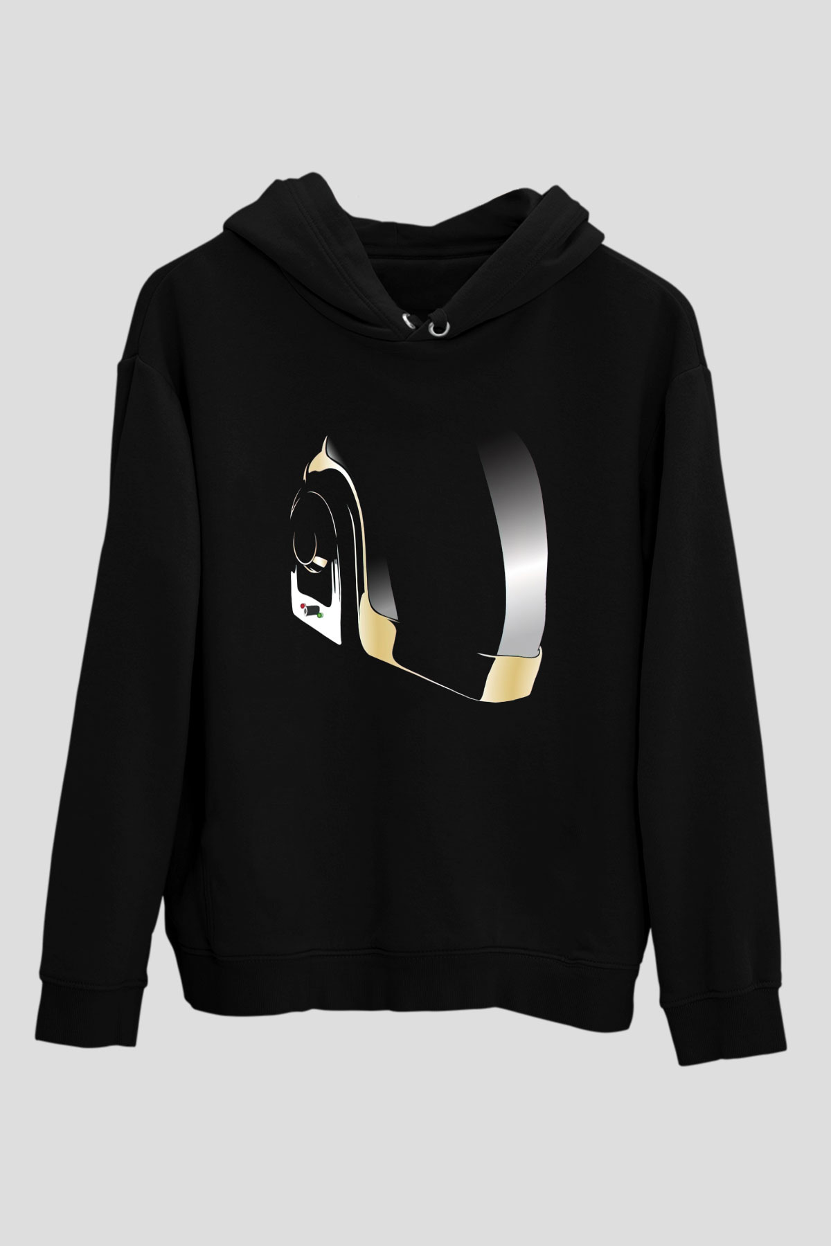 Daft Punk Siyah Unisex Kapüşonlu Sweatshirt