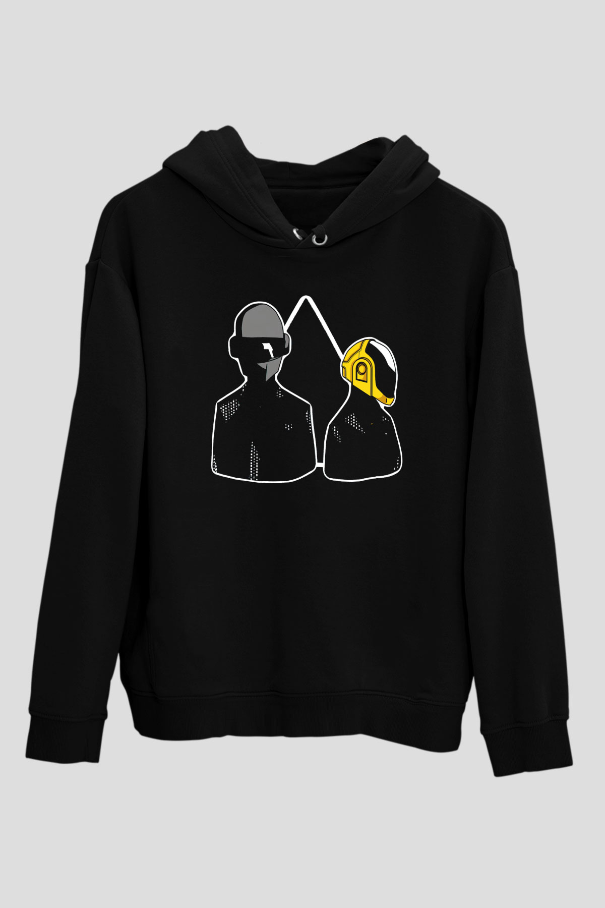 Daft Punk Siyah Unisex Kapüşonlu Sweatshirt