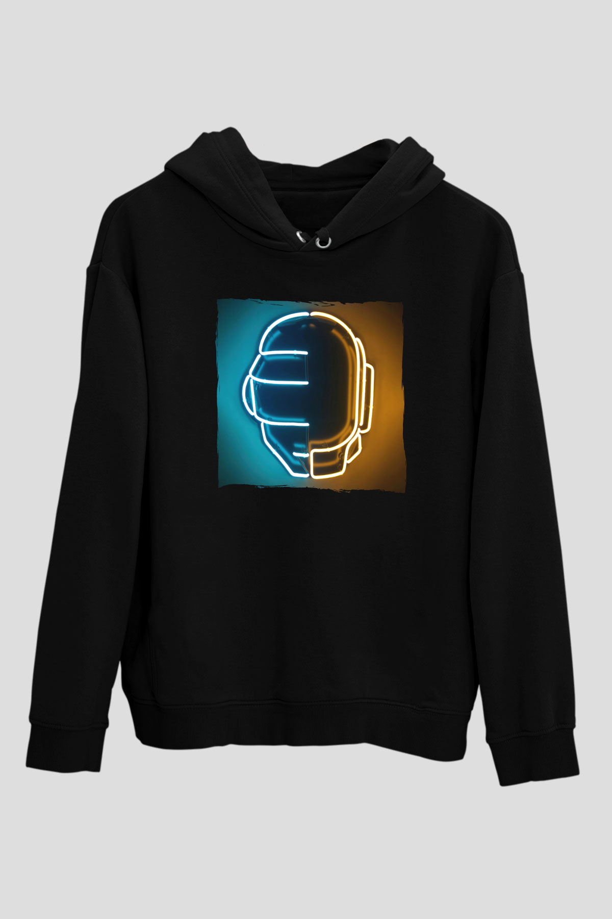Daft Punk Siyah Unisex Kapüşonlu Sweatshirt