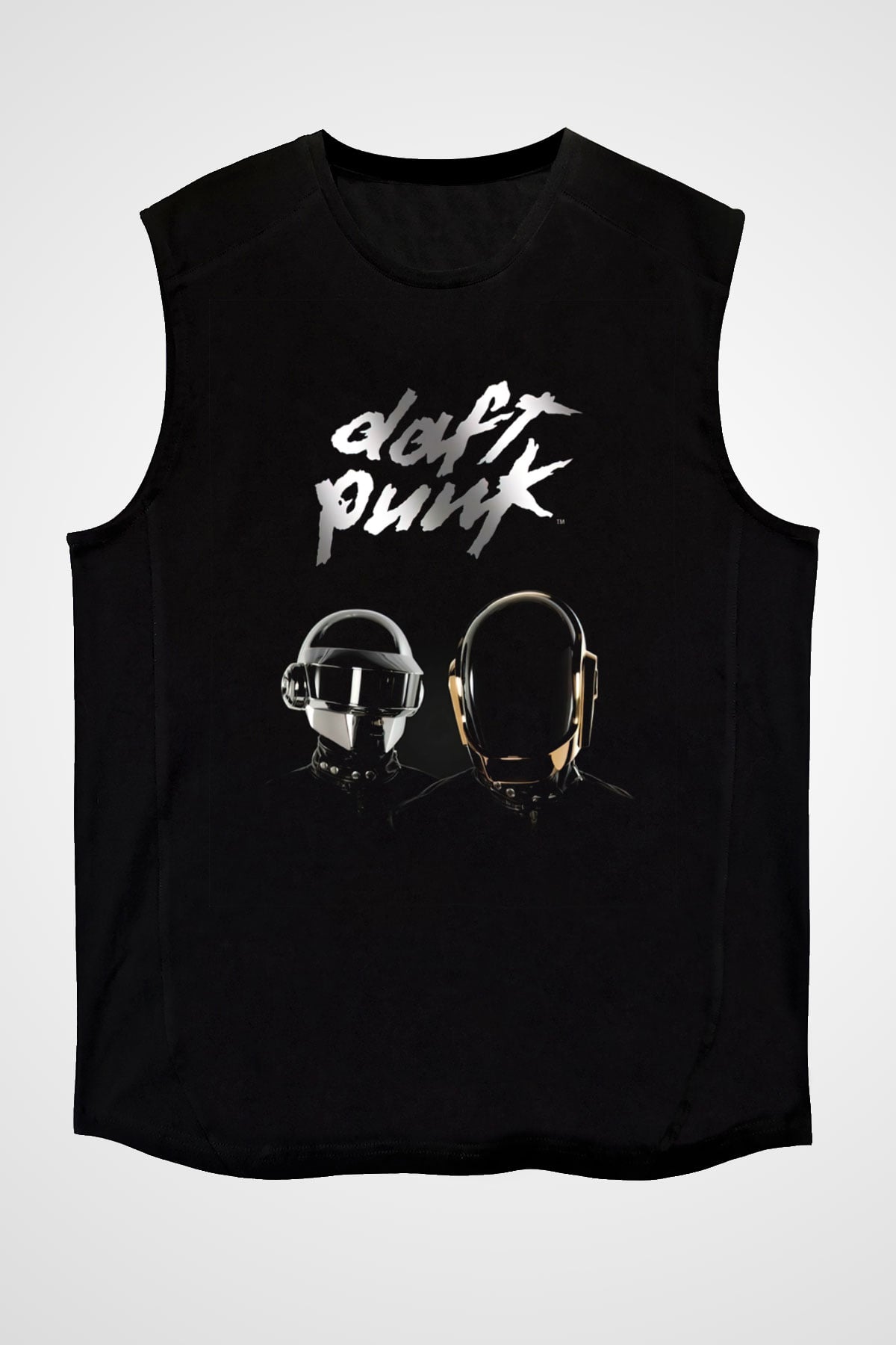 Daft Punk Siyah Unisex Kolsuz Tişört
