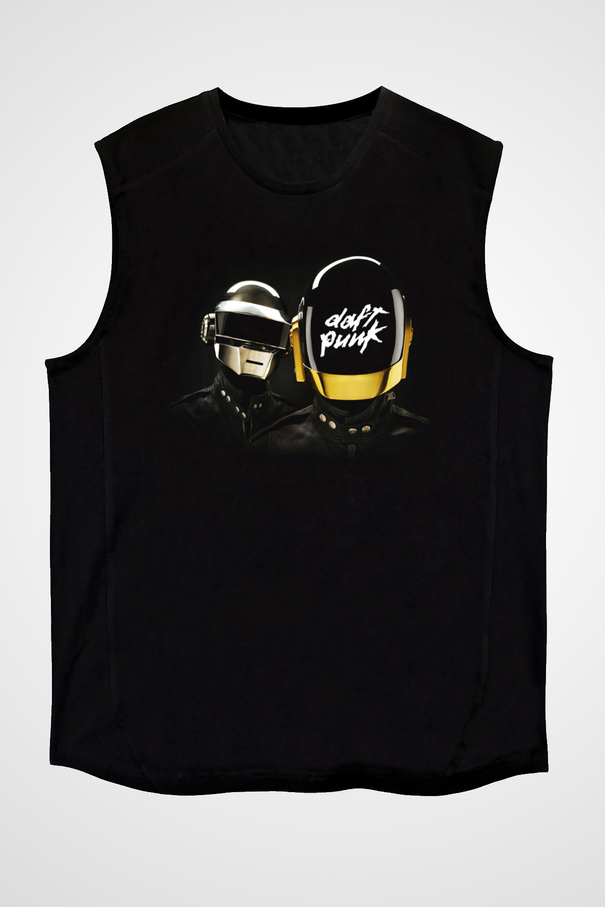 Daft Punk Siyah Unisex Kolsuz Tişört