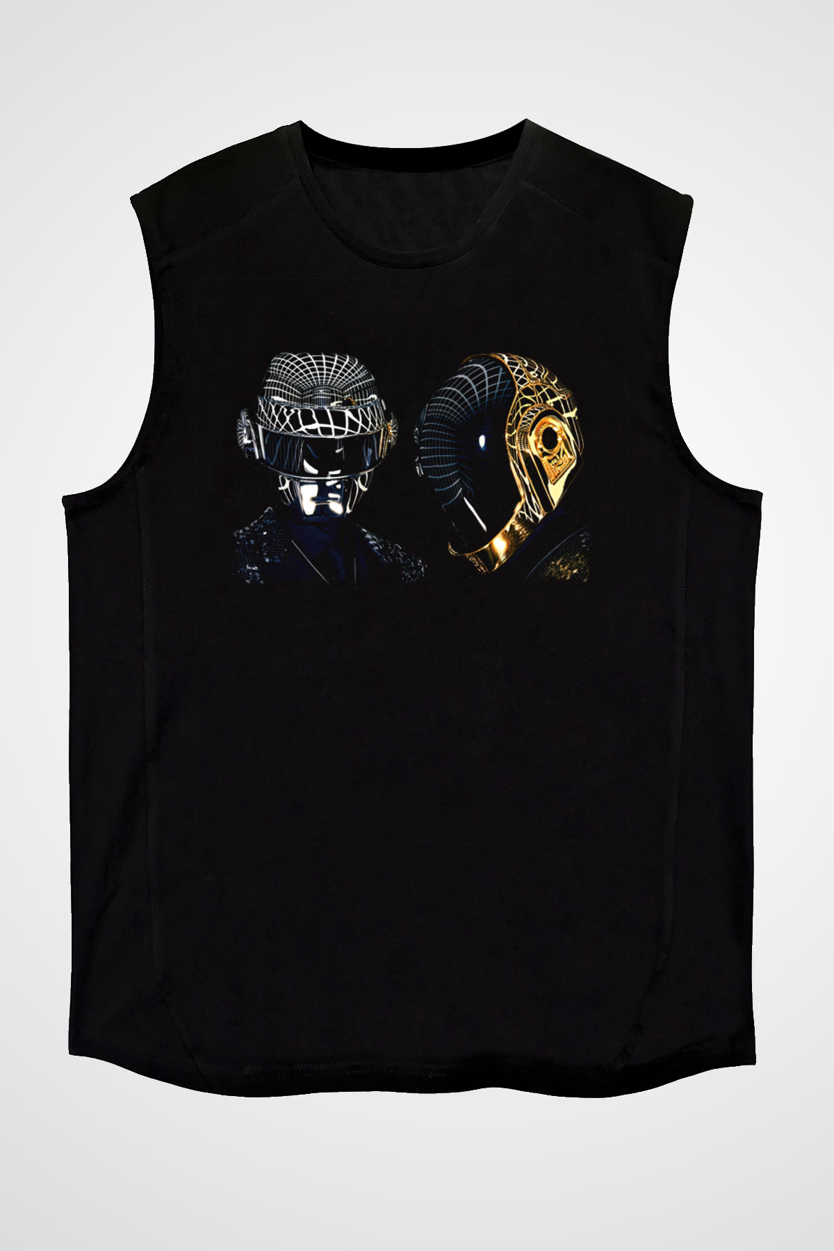 Daft Punk Siyah Unisex Kolsuz Tişört