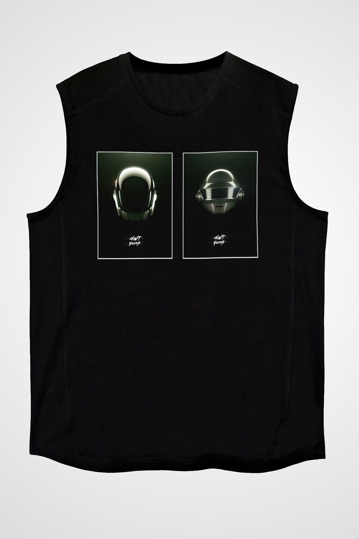 Daft Punk Siyah Unisex Kolsuz Tişört