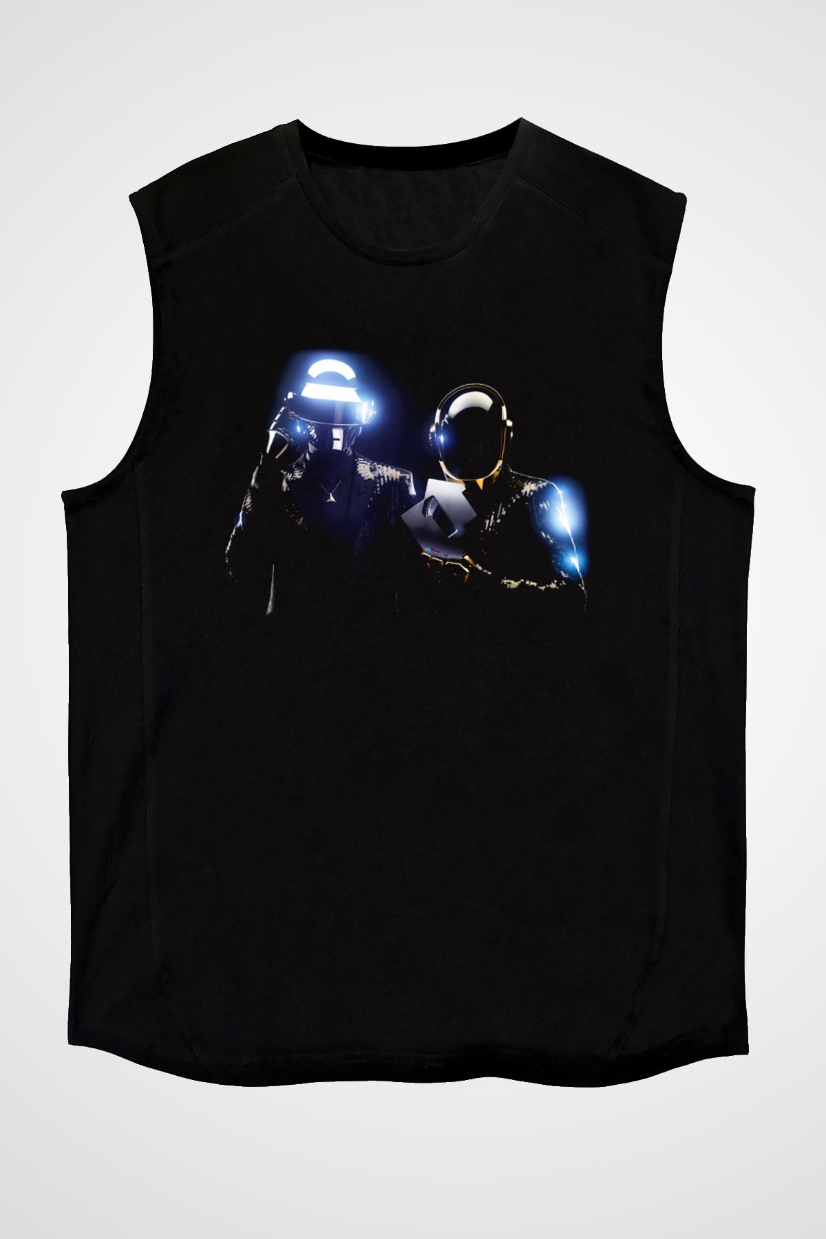 Daft Punk Siyah Unisex Kolsuz Tişört
