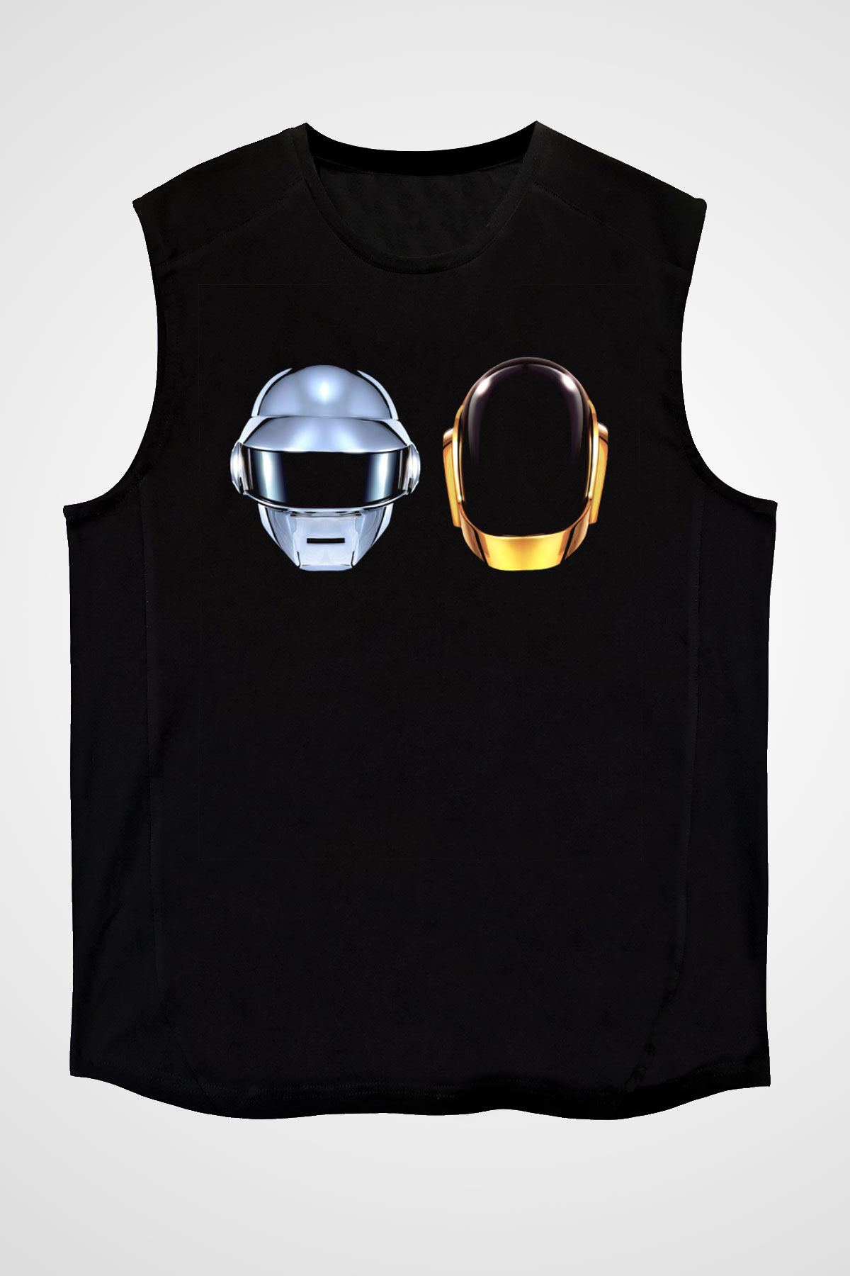 Daft Punk Siyah Unisex Kolsuz Tişört