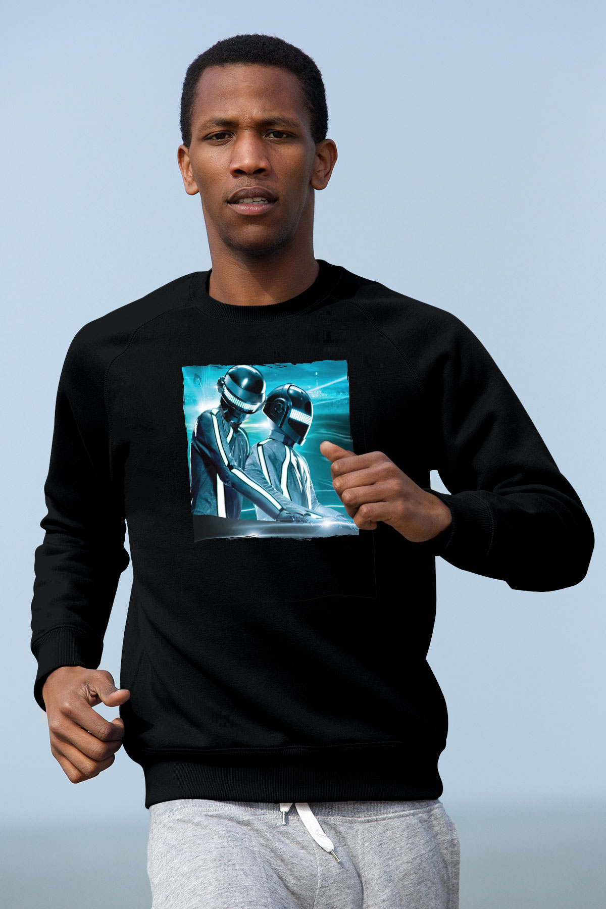 Daft Punk Siyah Unisex Sweatshirt