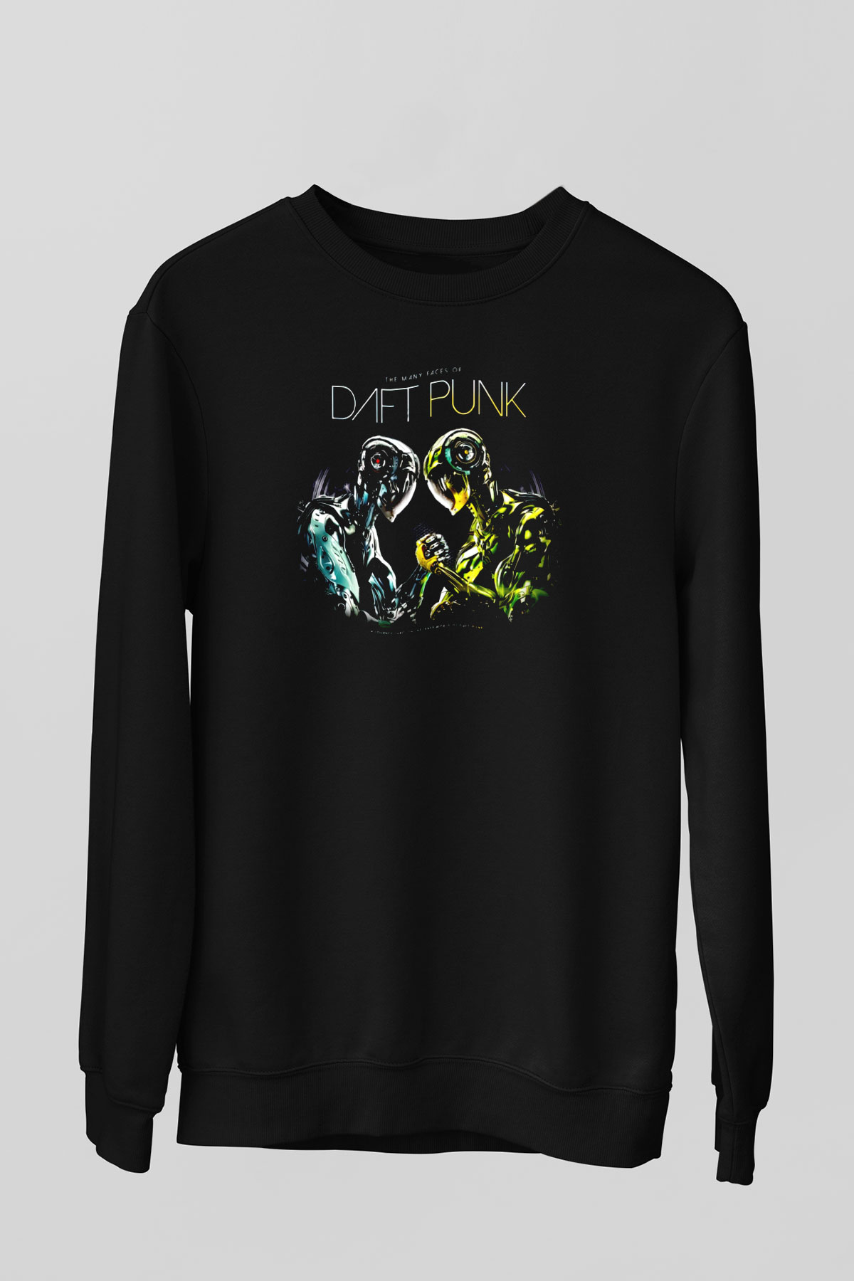 Daft Punk Siyah Unisex Sweatshirt