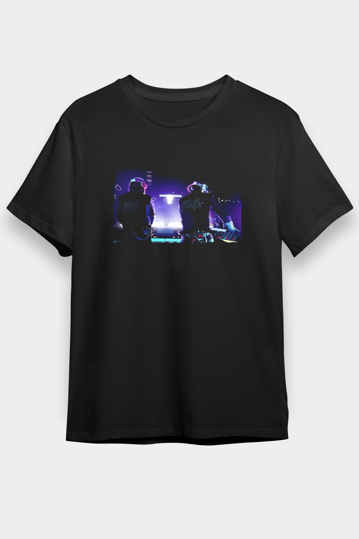 Daft Punk Siyah Unisex Tişört T-Shirt - TişörtFabrikası