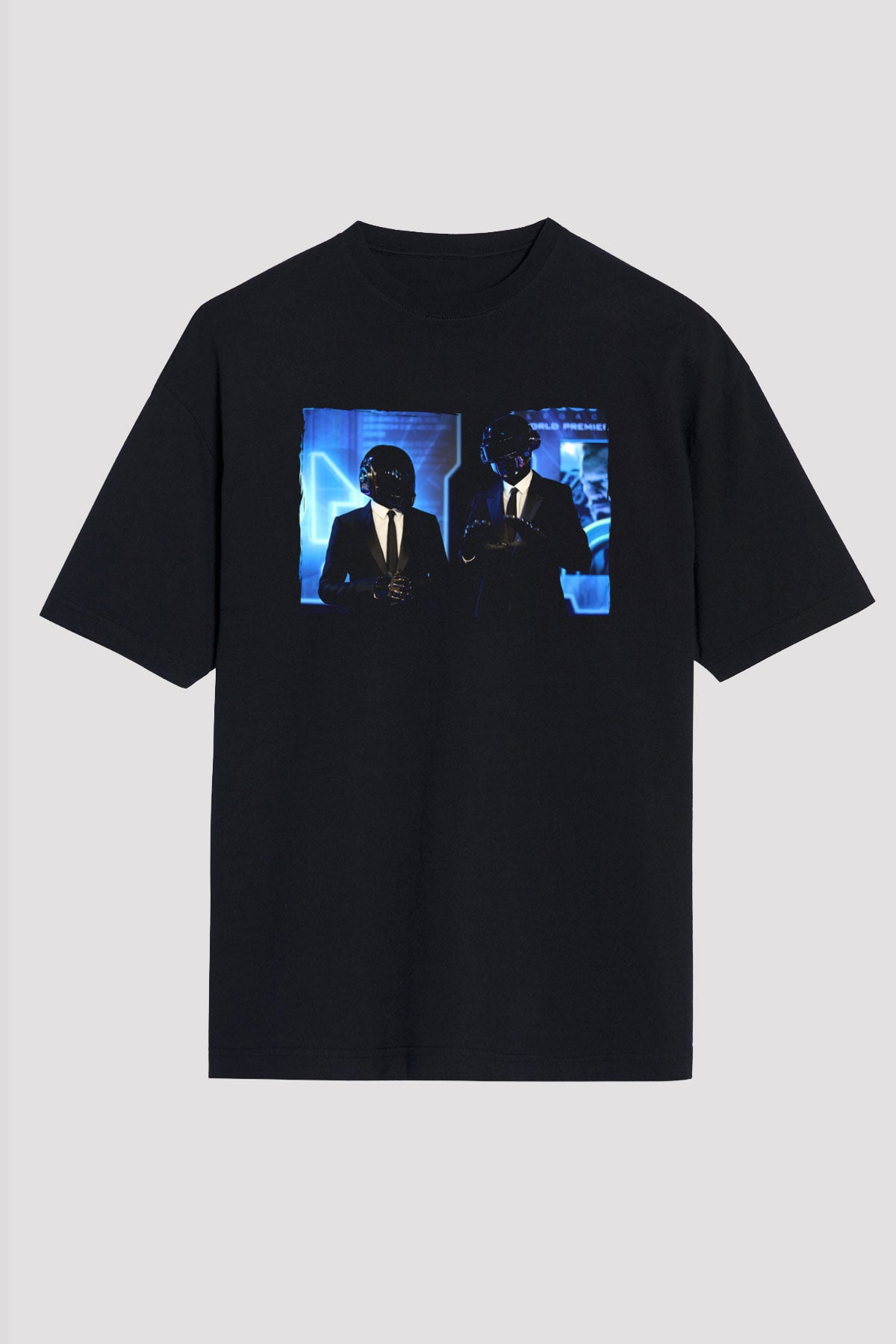 Daft Punk Siyah Oversize Tişört Oversize T-shirt - TişörtFabrikası