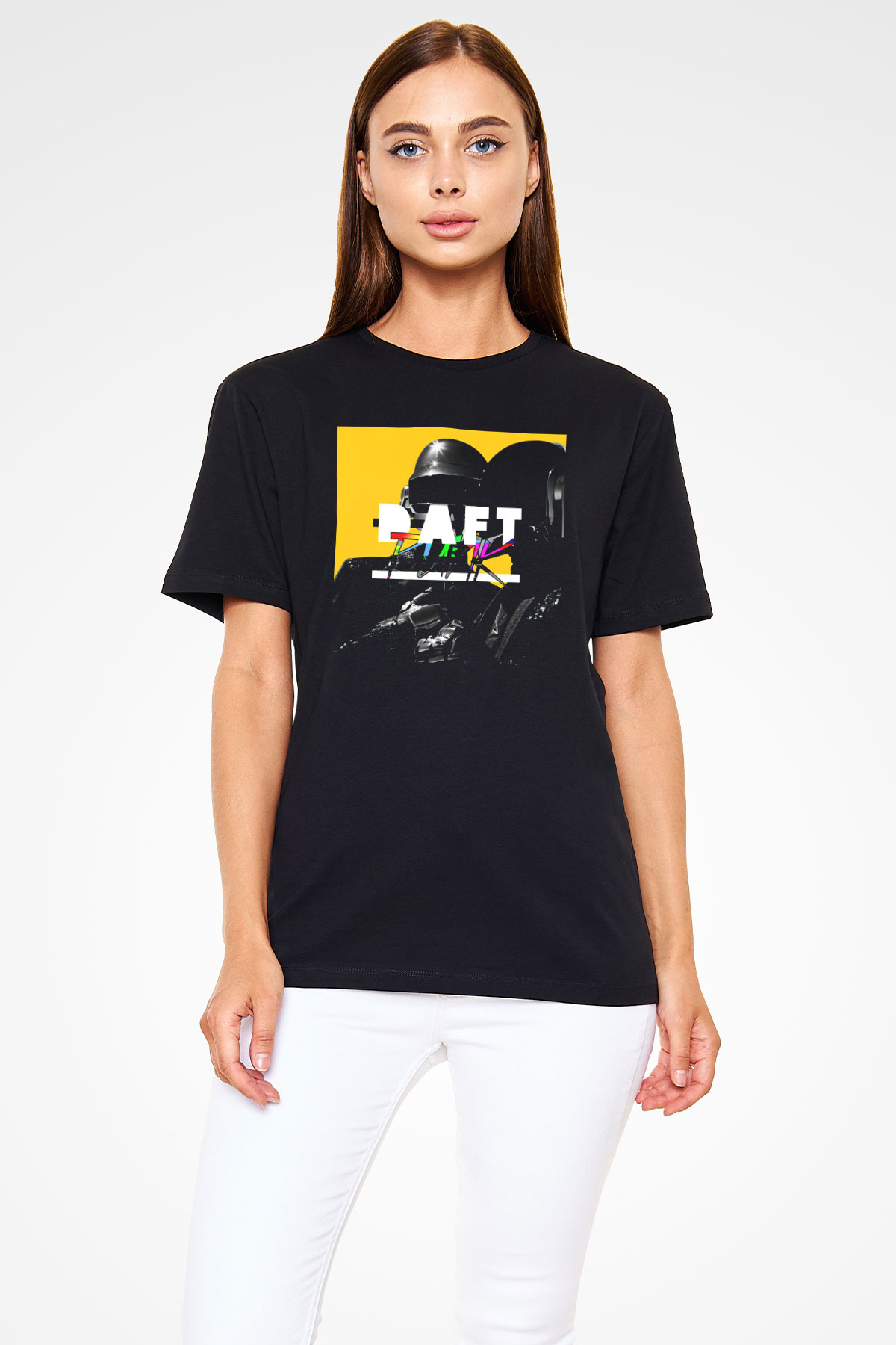 Daft Punk Siyah Unisex Tişört T-Shirt - TişörtFabrikası