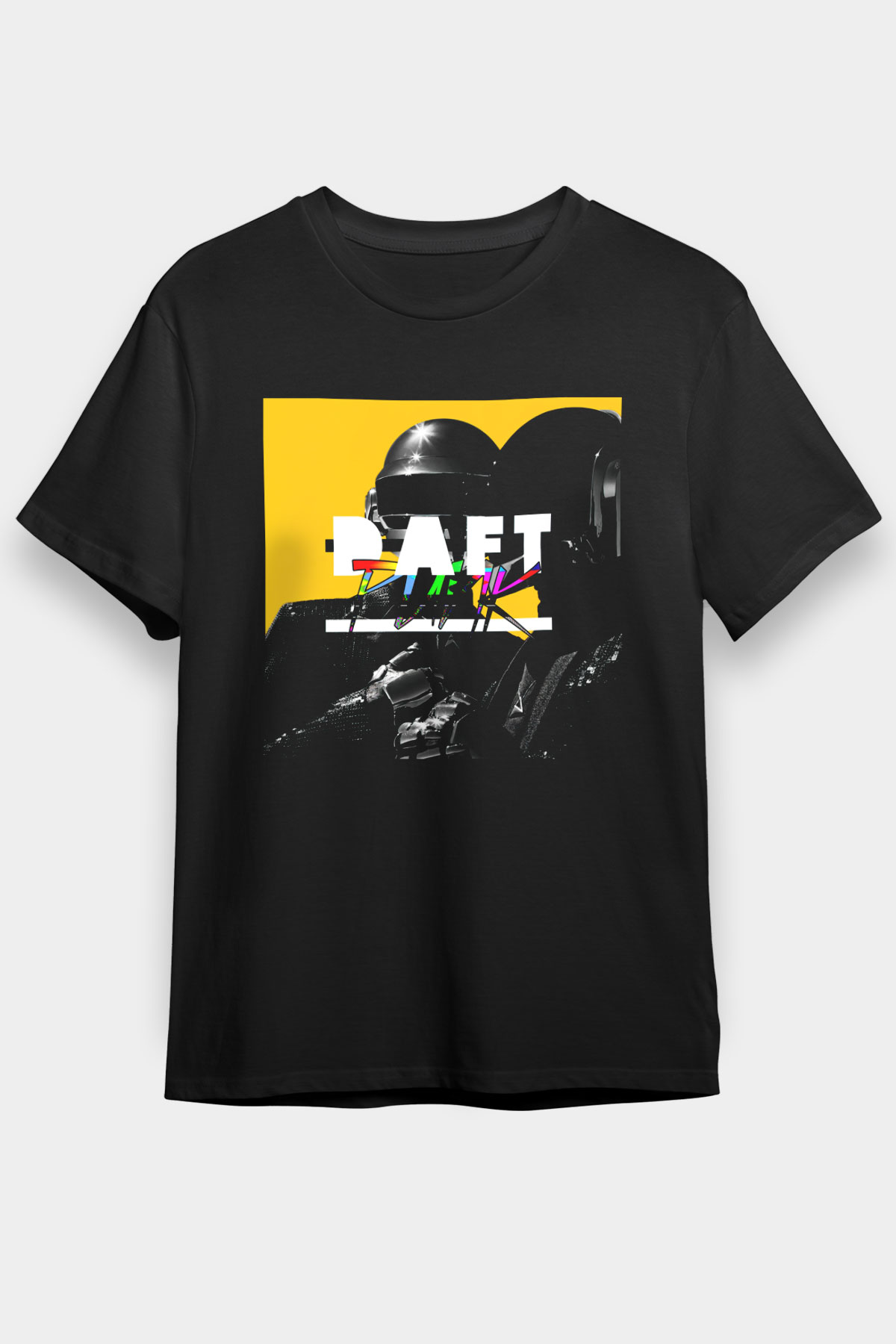 Daft Punk Siyah Unisex Tişört T-Shirt - TişörtFabrikası