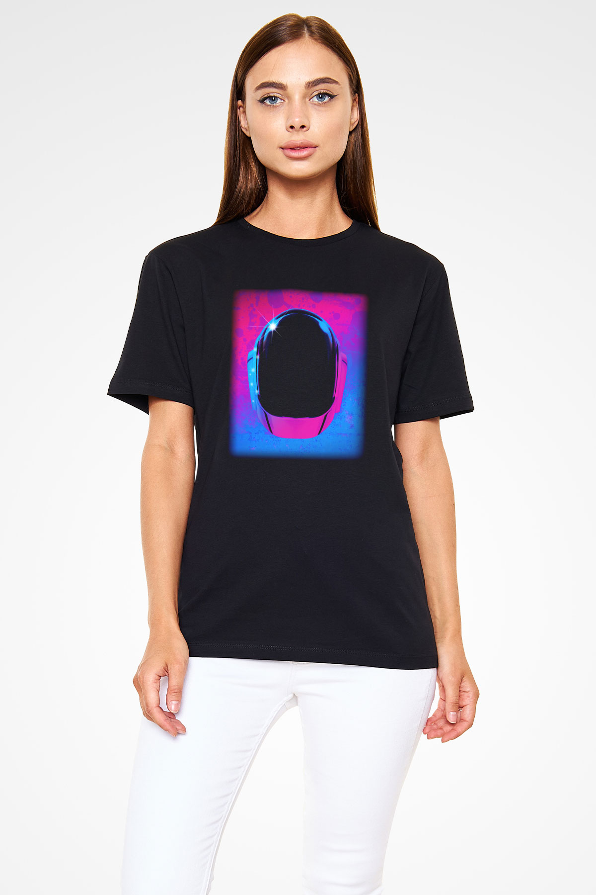 Daft Punk Siyah Unisex Tişört T-Shirt - TişörtFabrikası
