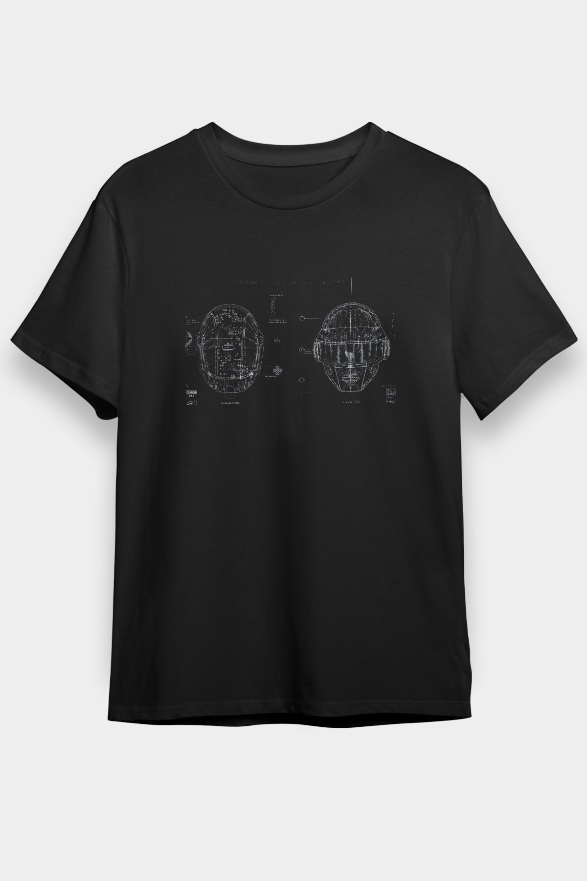 Daft Punk Siyah Unisex Tişört T-Shirt - TişörtFabrikası