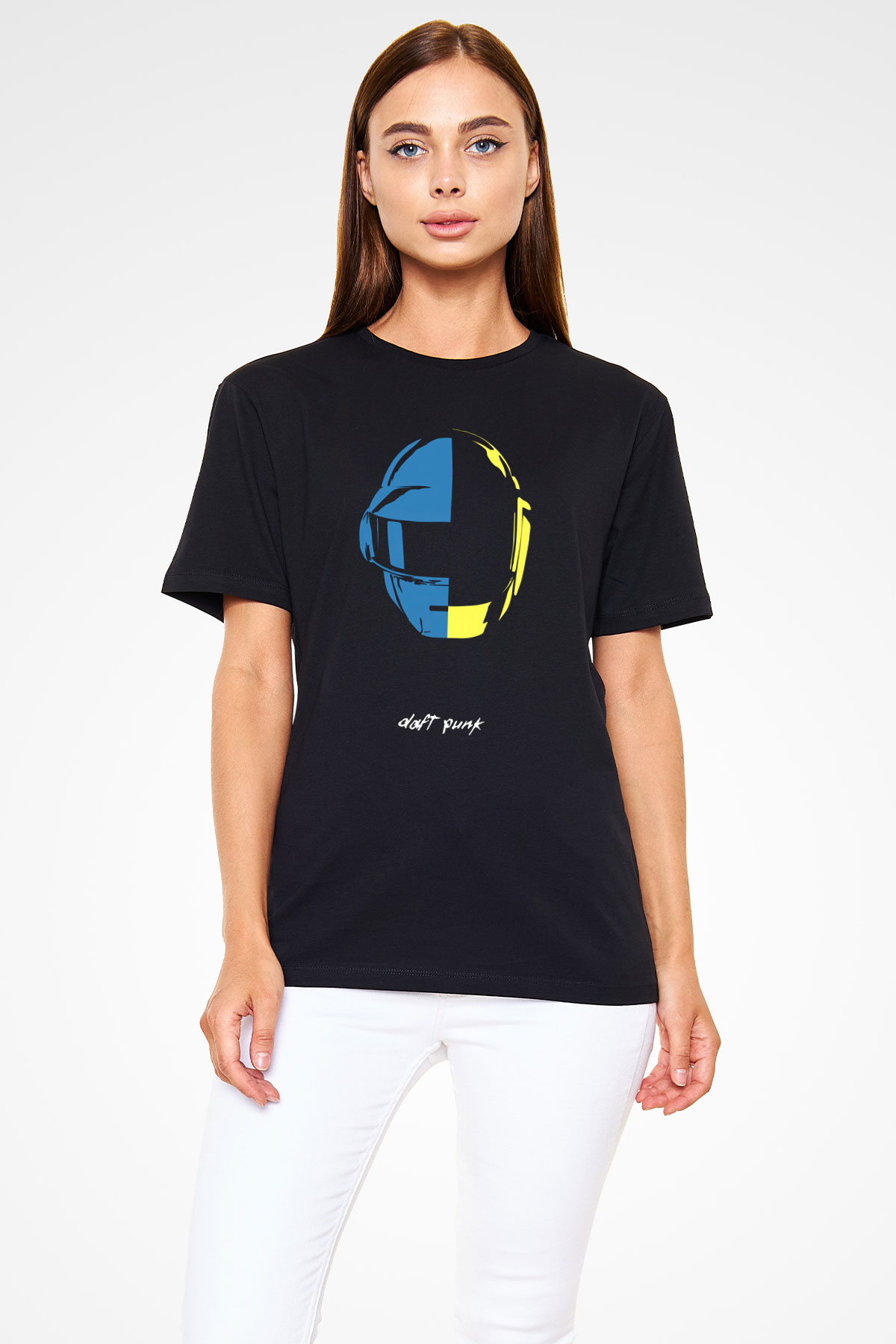 Daft Punk Siyah Unisex Tişört T-Shirt - TişörtFabrikası