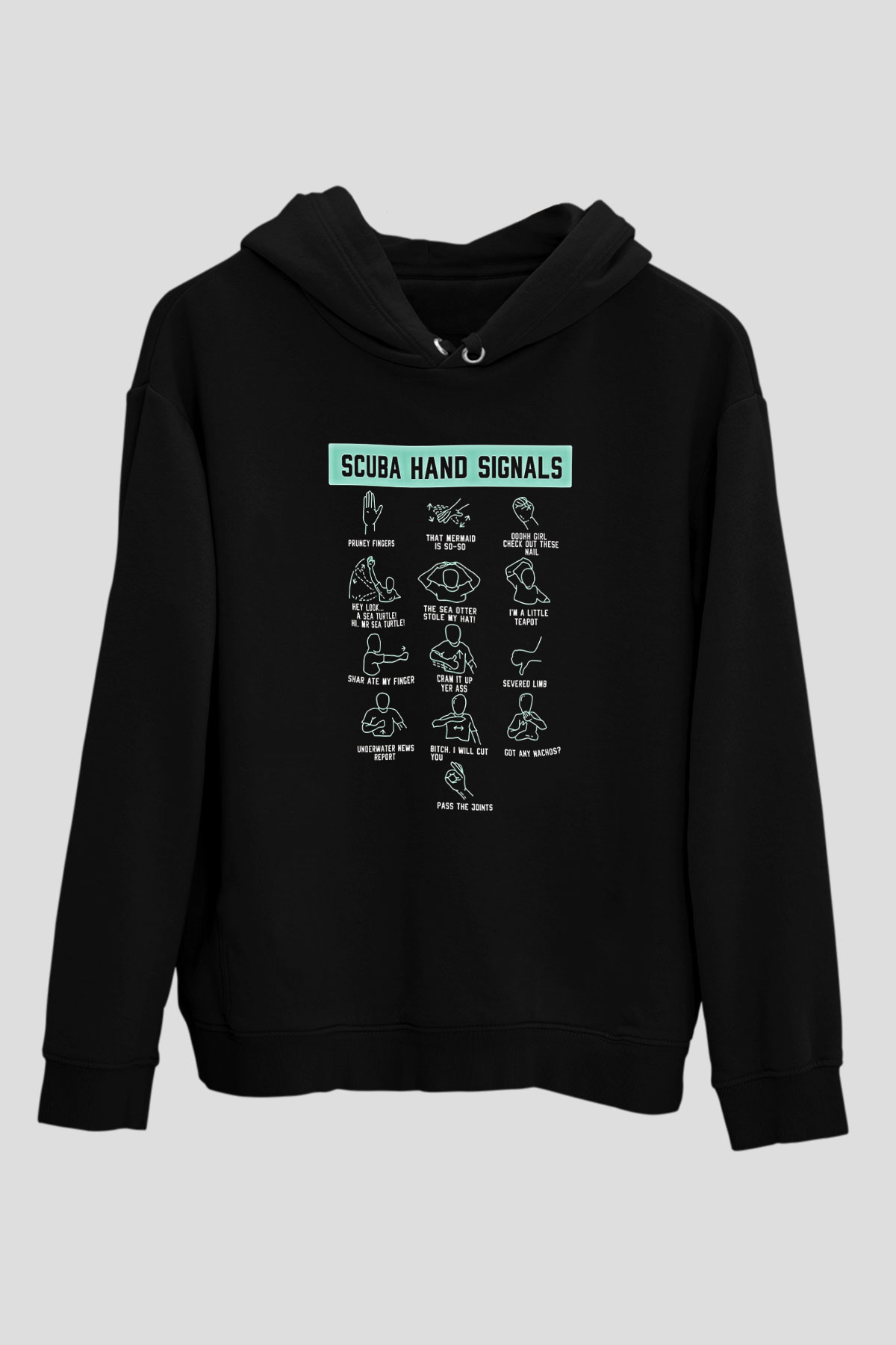 Dağcılık - Mountaineering Baskılı Unisex Siyah Hoodie