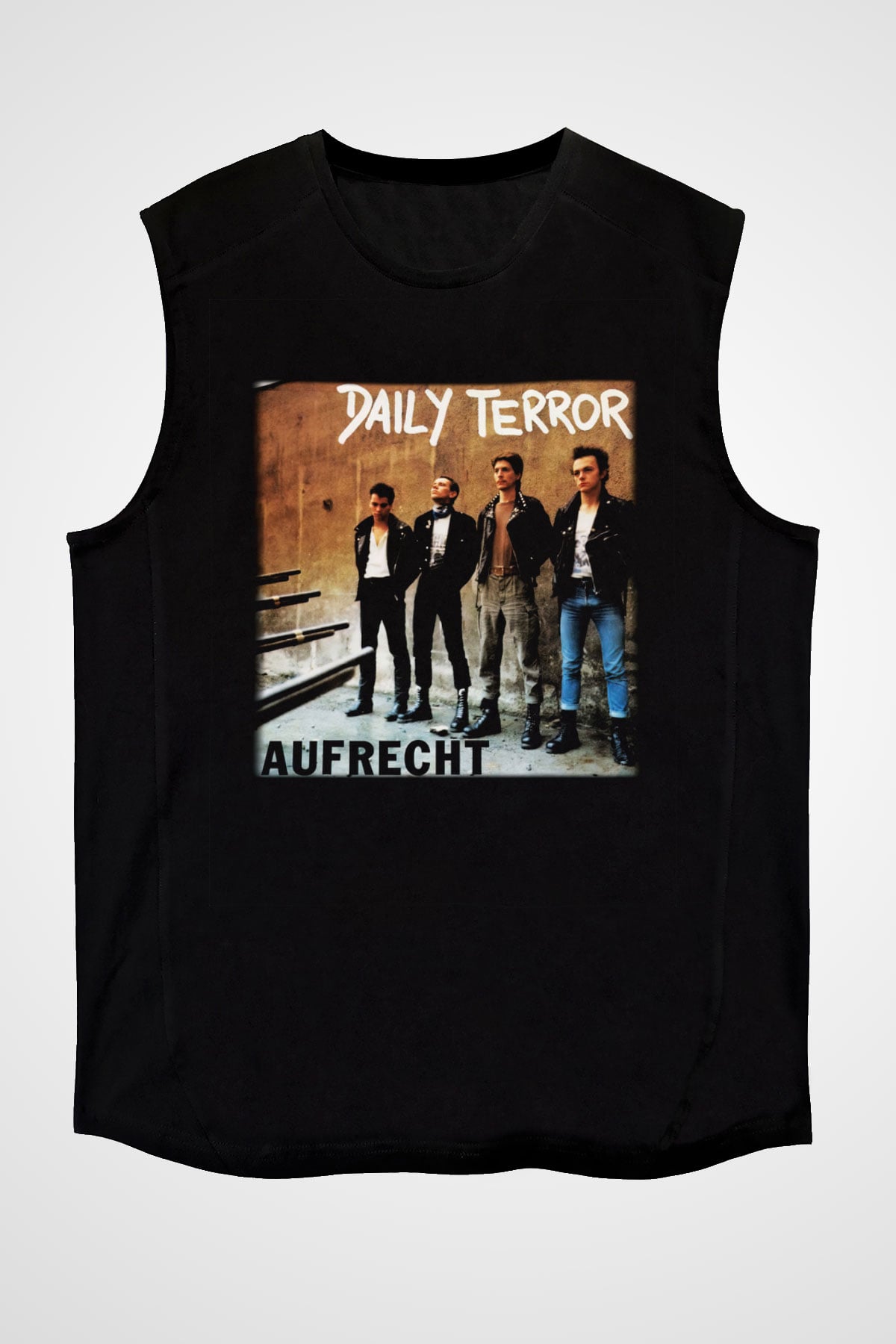 Daily Terror Siyah Unisex Kolsuz Tişört