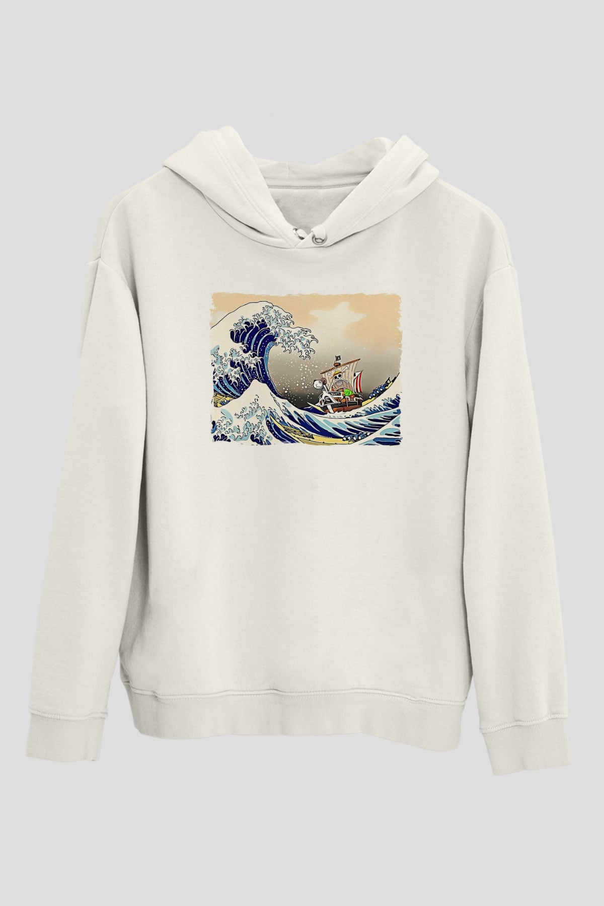 Dalgalar ve GemiBeyaz  Unisex Hoodie