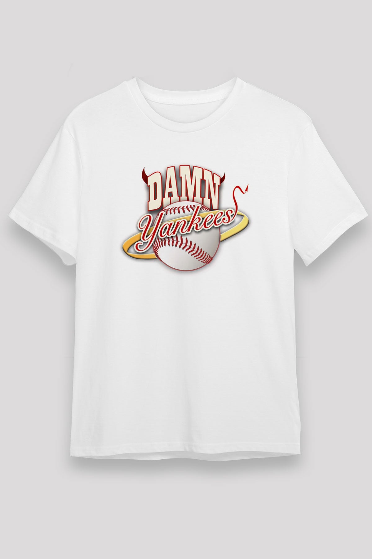Damn Yankees Beyaz Unisex Tişört T-Shirt - TişörtFabrikası