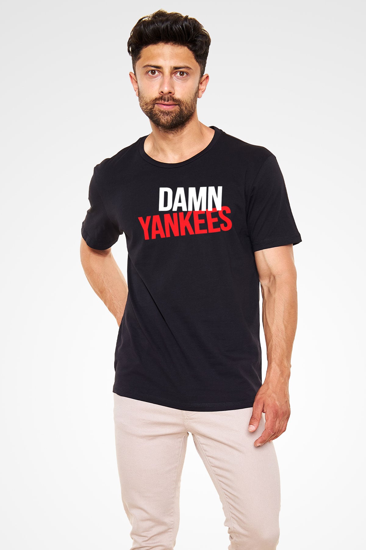 Damn Yankees Siyah Unisex Tişört T-Shirt - TişörtFabrikası