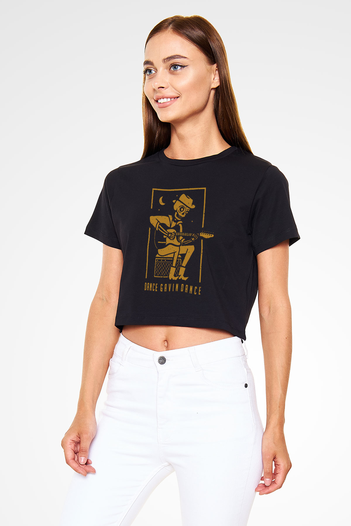 Dance Gavin Dance Siyah  Crop Top Tişört