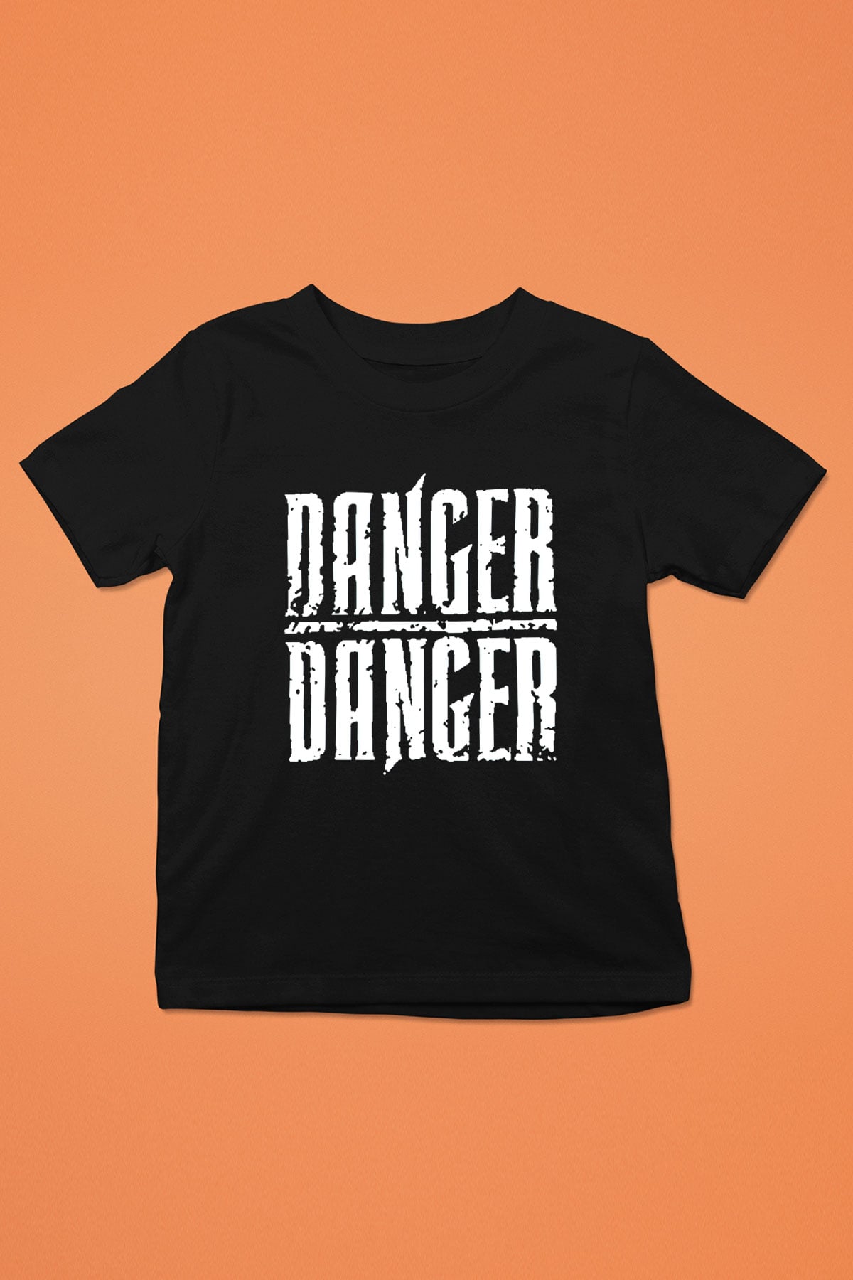 Danger Danger Siyah Unisex Çocuk Tişört