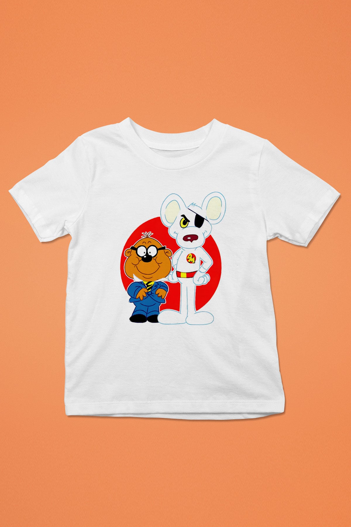 Danger Mouse Beyaz Unisex  Çocuk Tişört