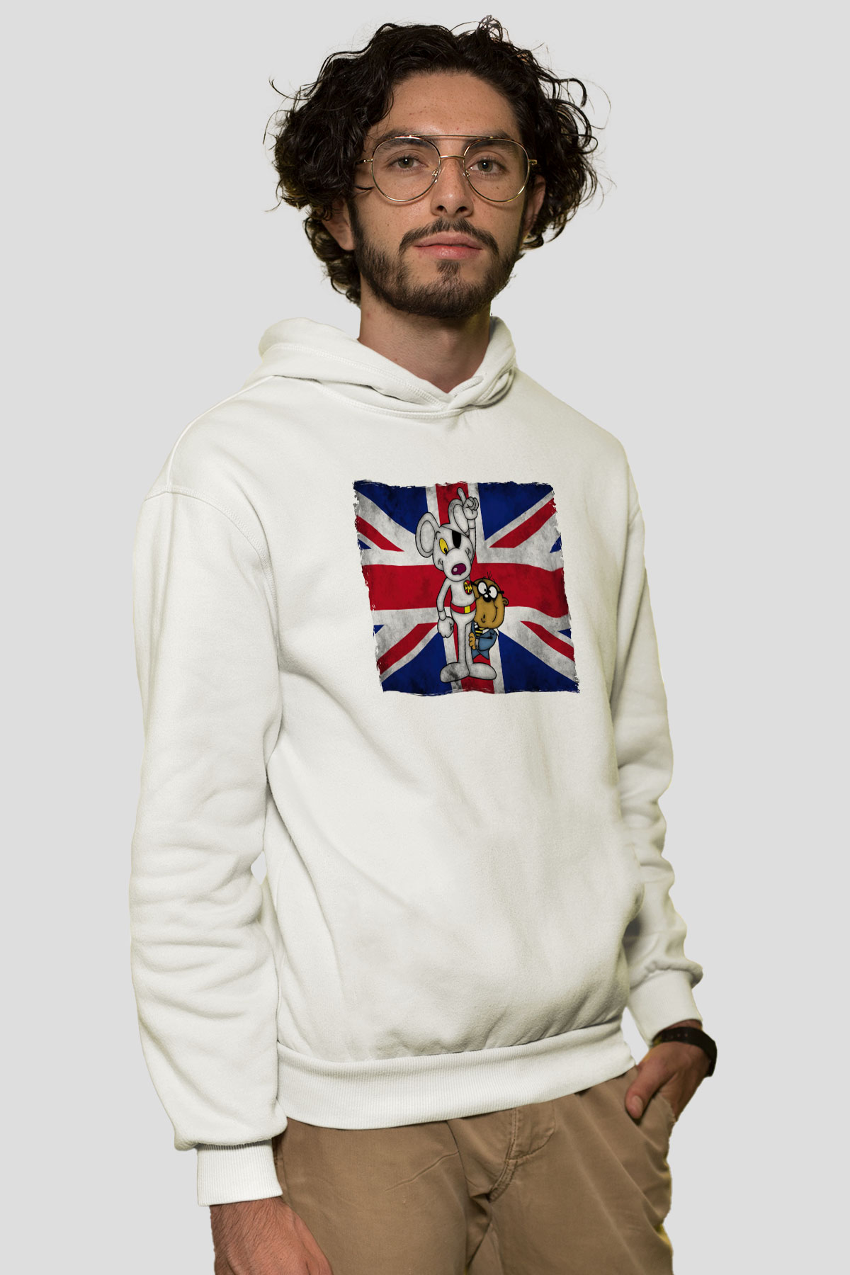 Danger Mouse Beyaz Unisex Hoodie