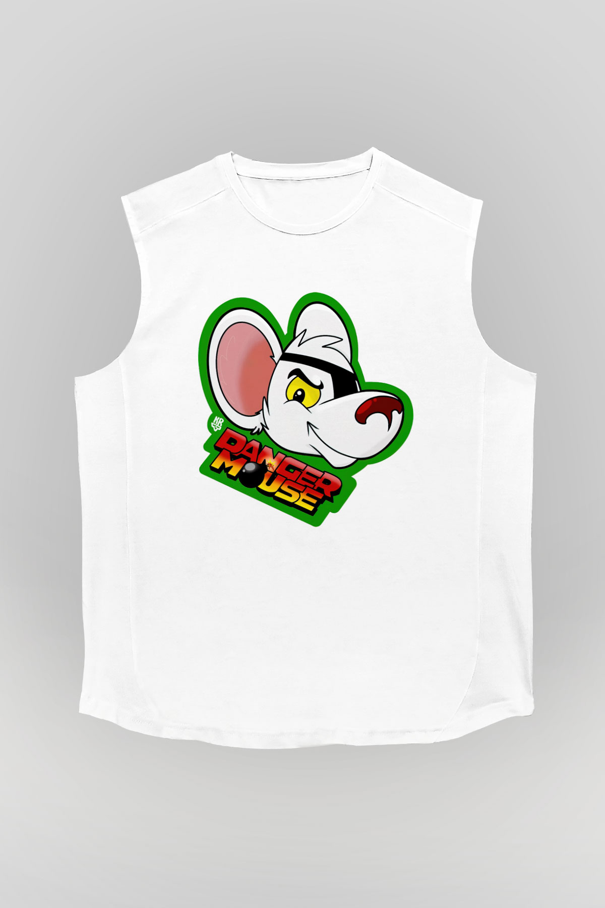 Danger Mouse Beyaz Unisex Kolsuz Tişört
