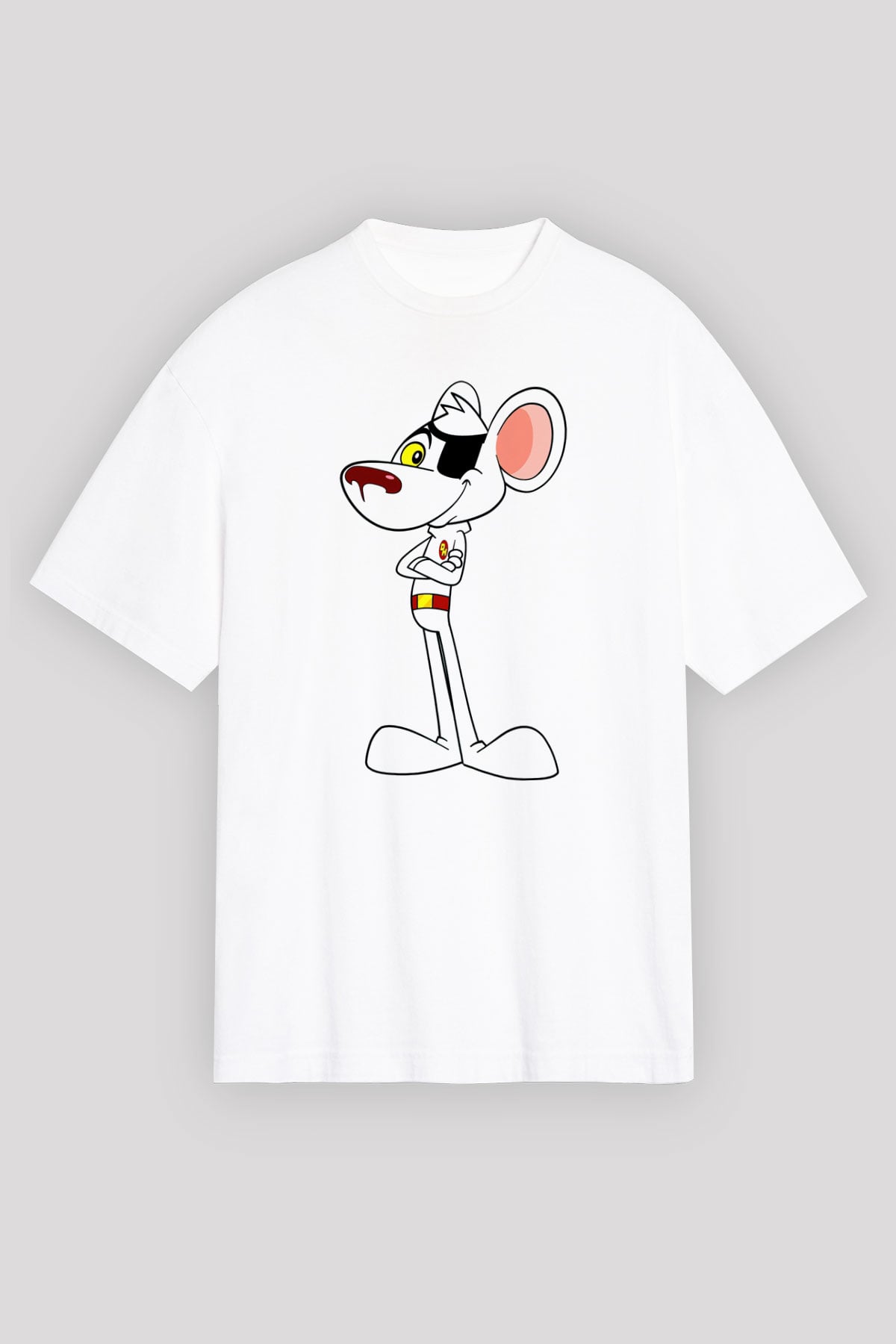 Danger Mouse Beyaz Oversize Tişört Oversize T-shirt