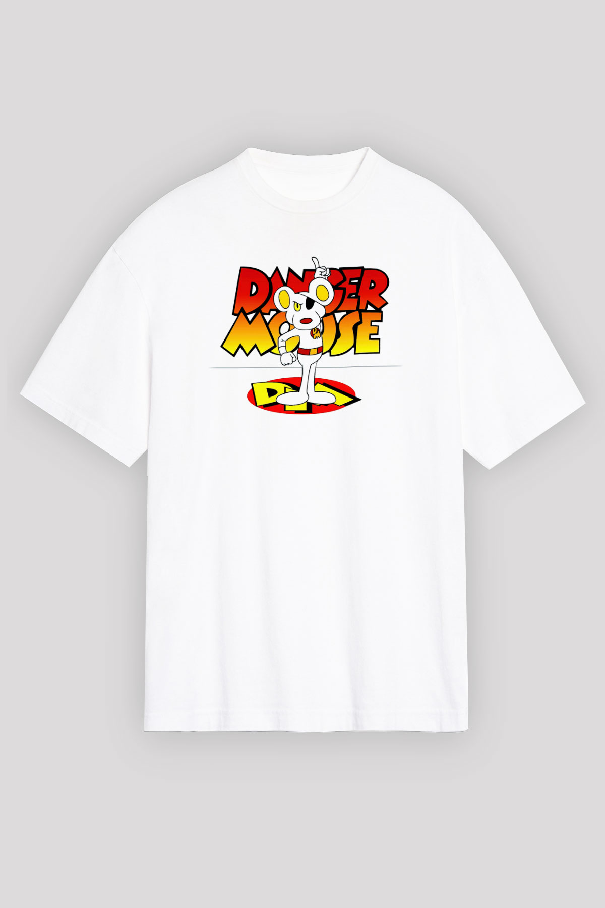 Danger Mouse Beyaz Oversize Tişört Oversize T-shirt