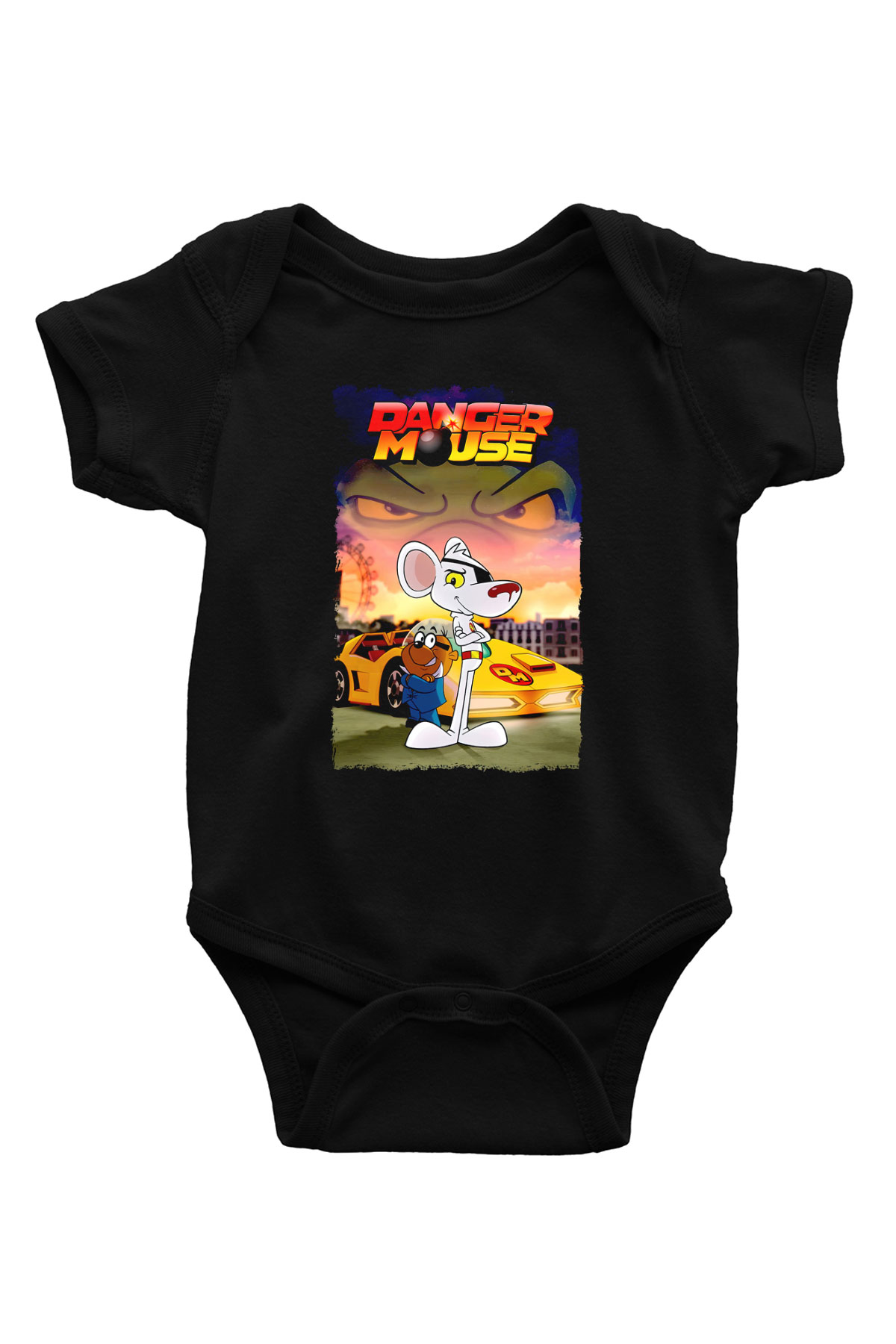 Danger Mouse Siyah Bebek Body - Zıbın