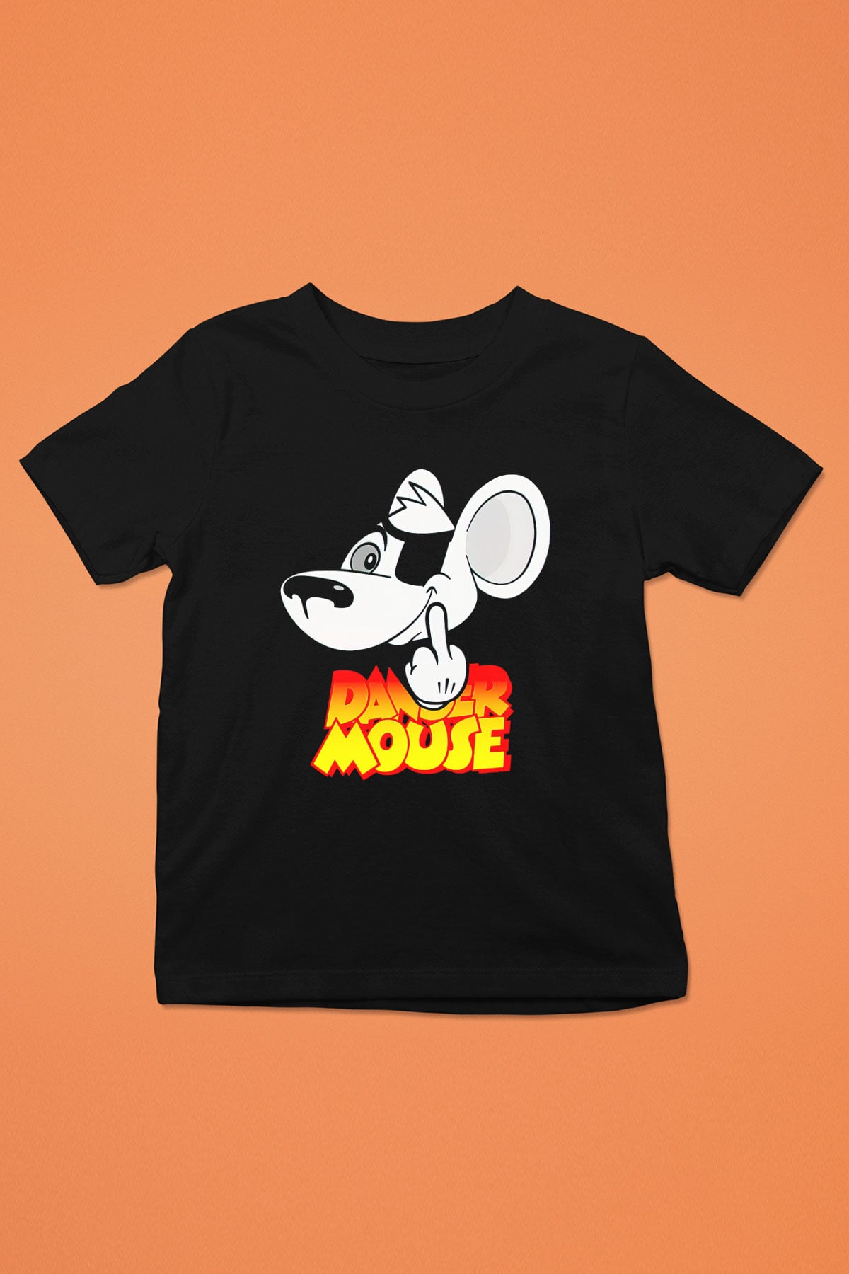 Danger Mouse Siyah Unisex  Çocuk Tişört