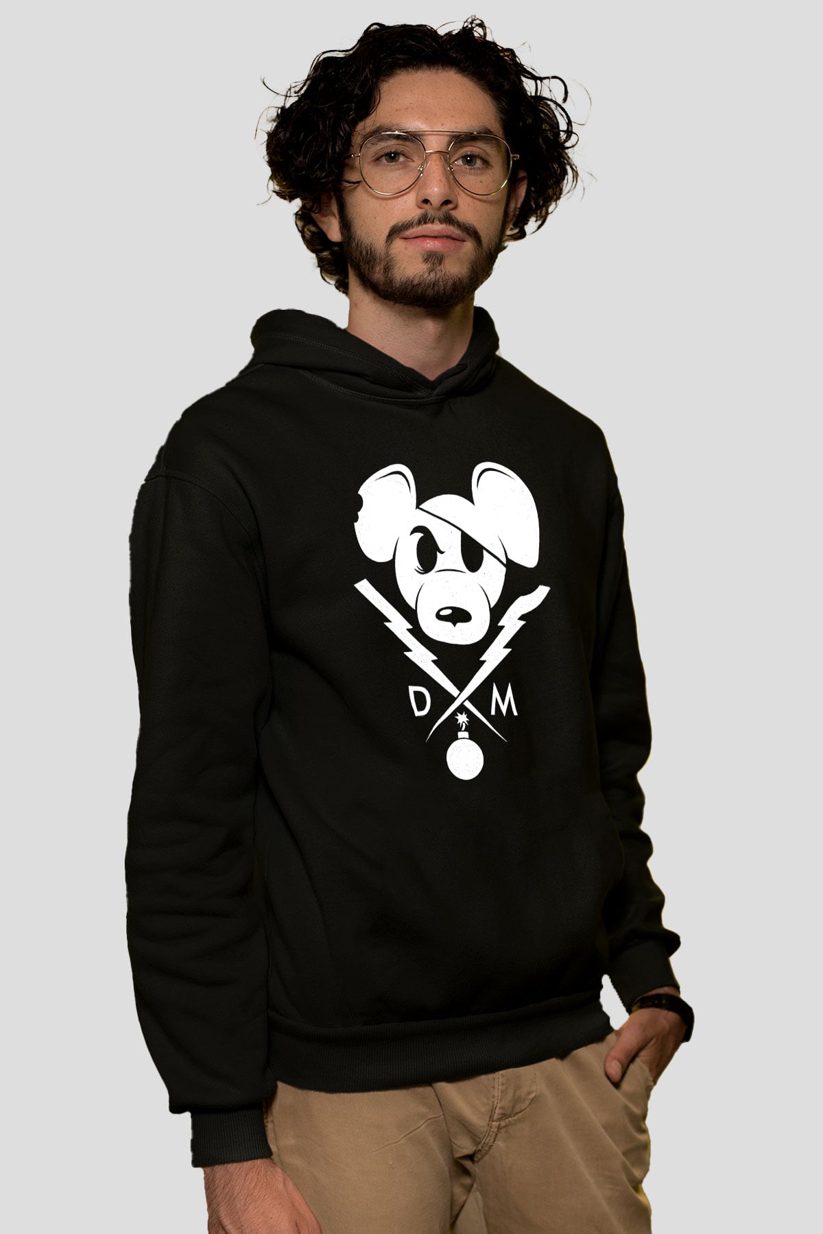 Danger Mouse Siyah Unisex Hoodie