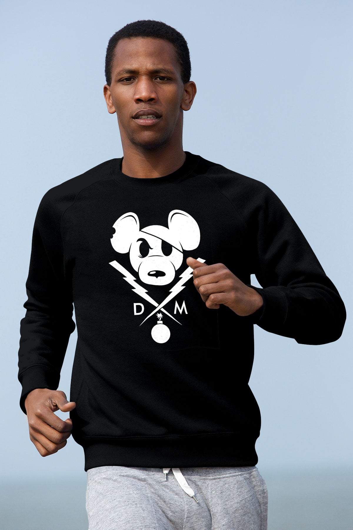Danger Mouse Siyah Unisex  Sweatshirt